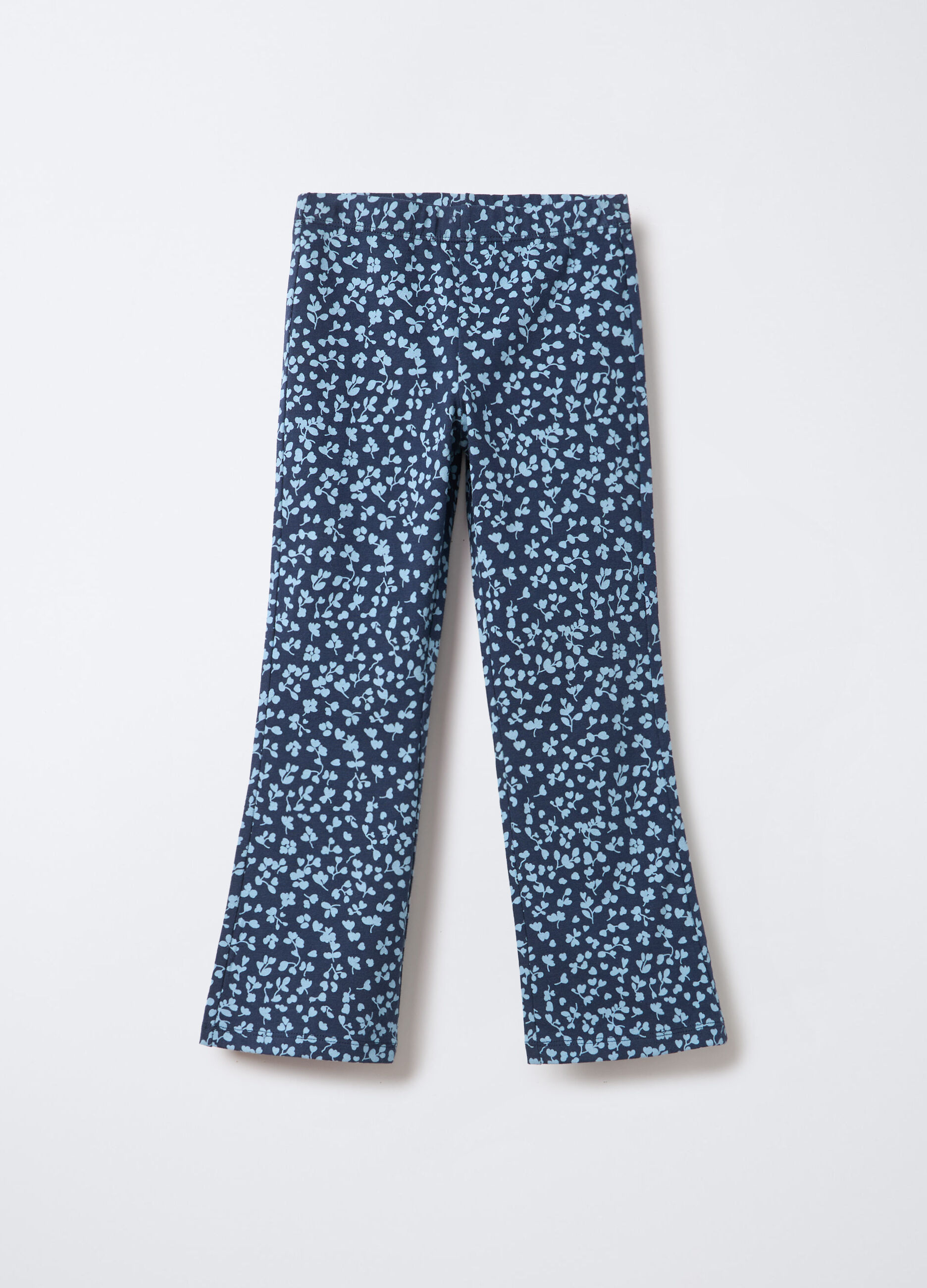 Leggings in jersey di cotone stretch Flare Fit bambina_0
