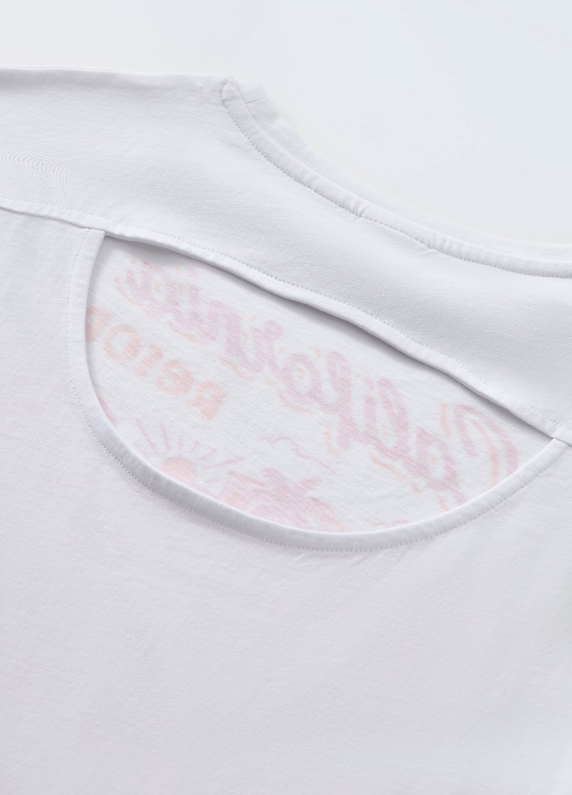 T-shirt cropped in puro cotone ragazza_1