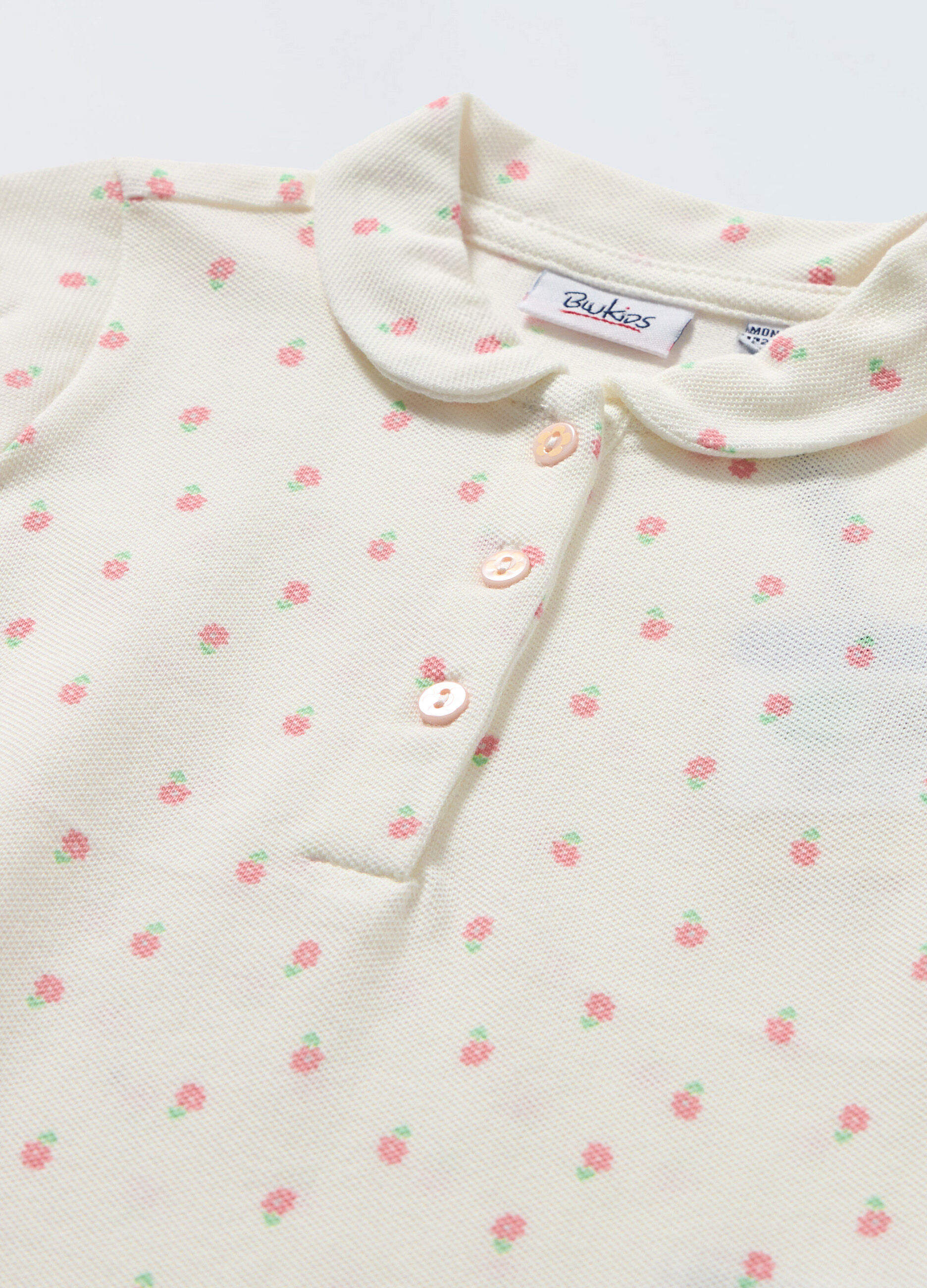 Polo in puro cotone Piquet neonata_1