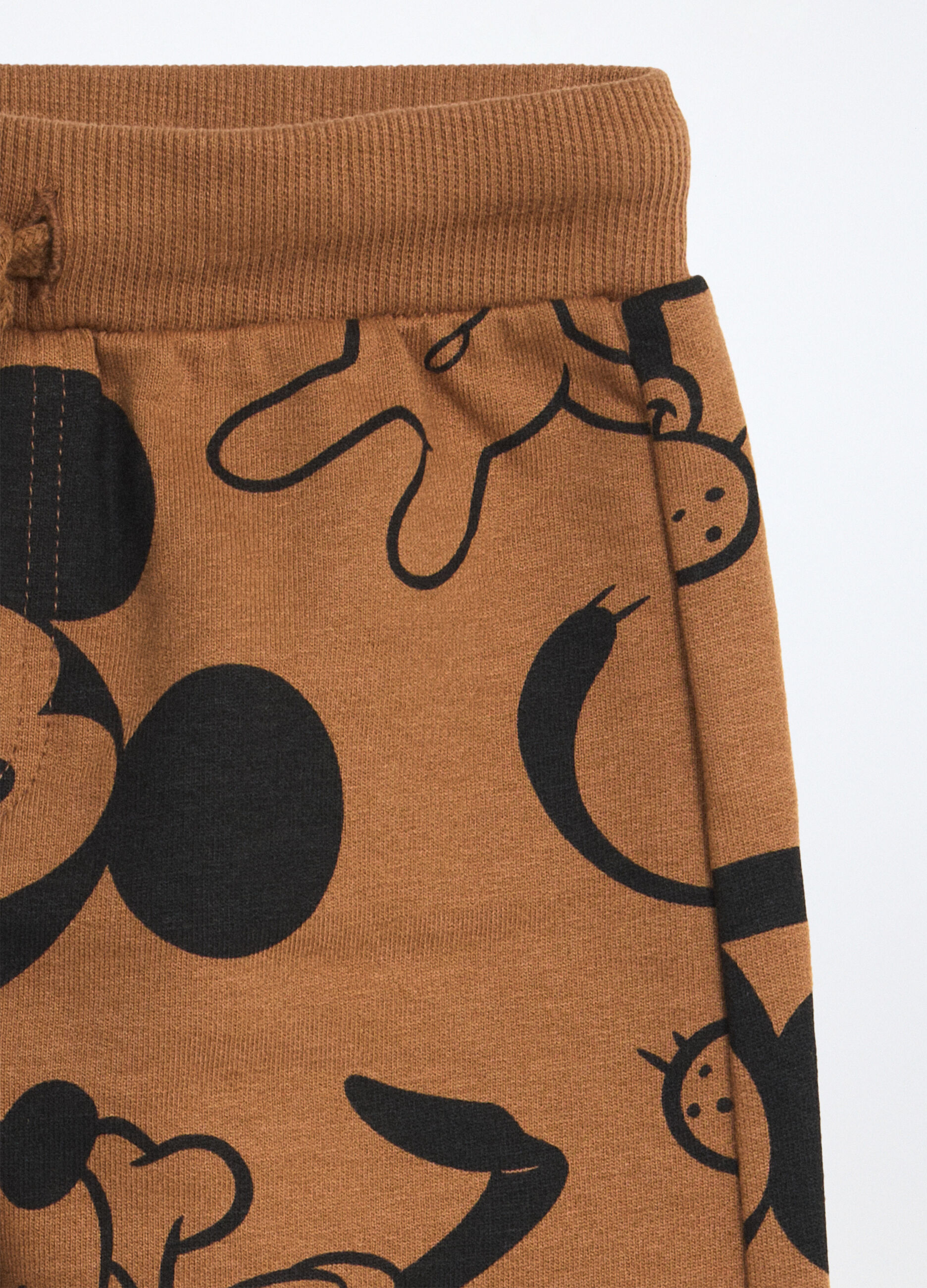 Jogger in puro cotone fleece neonato_2