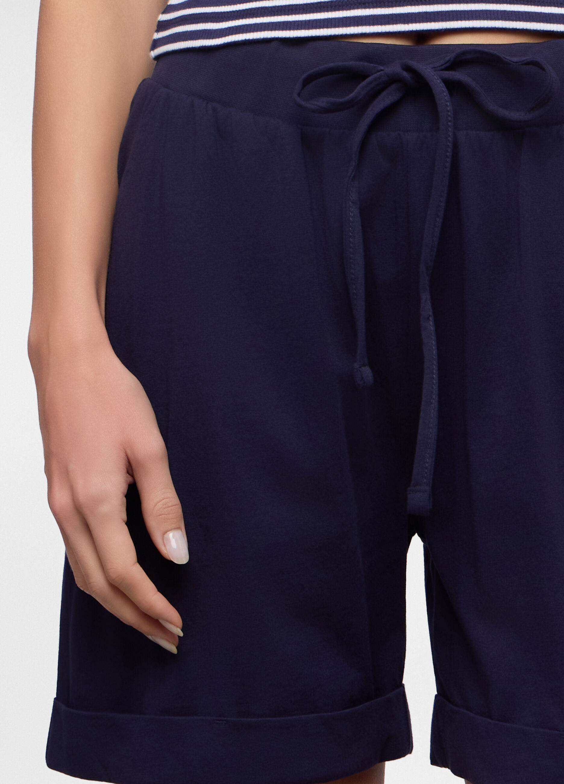 Bermuda fit regular in jersey di puro cotone donna_2