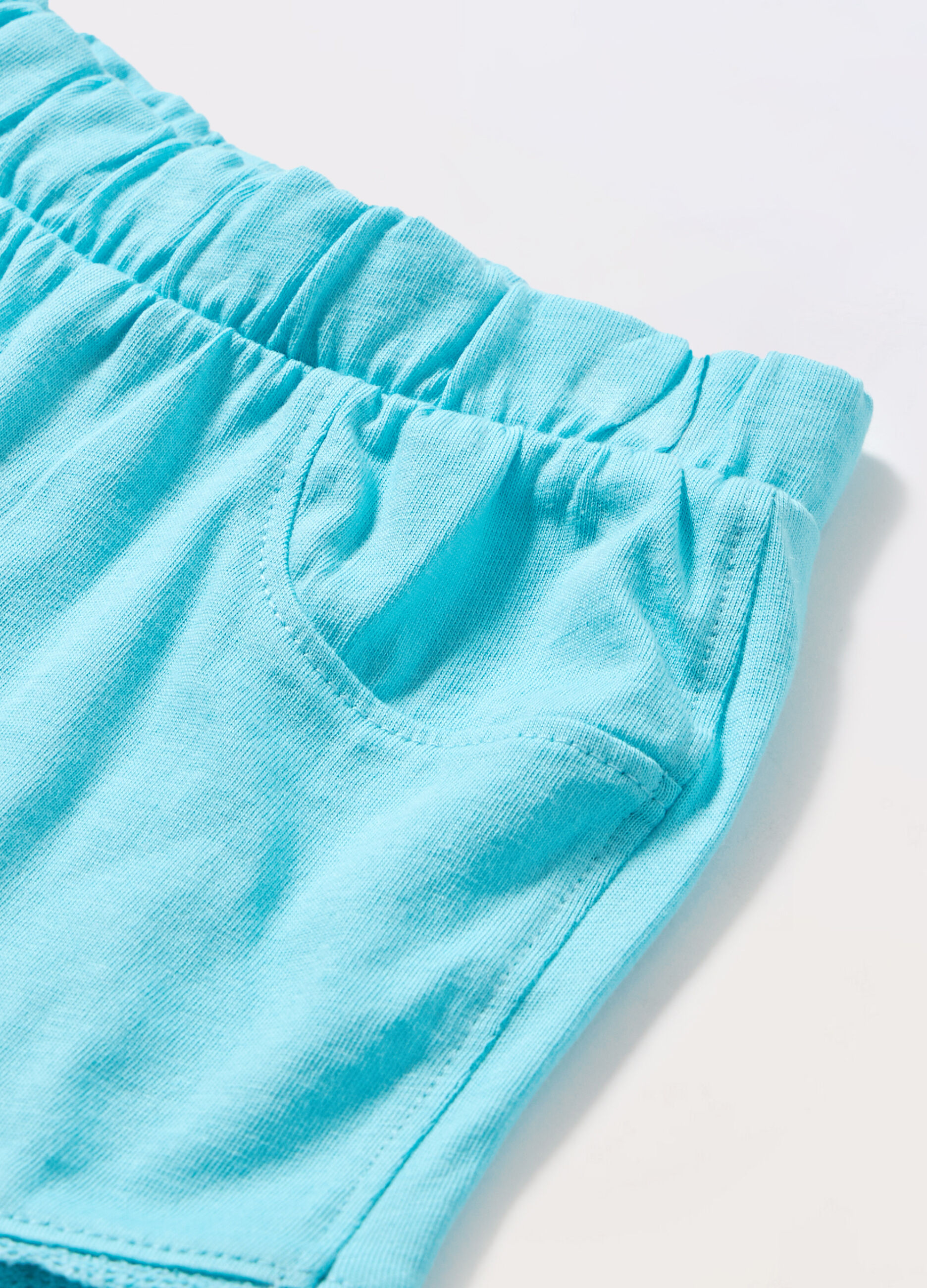 Shorts in jersey di puro cotone neonata_1