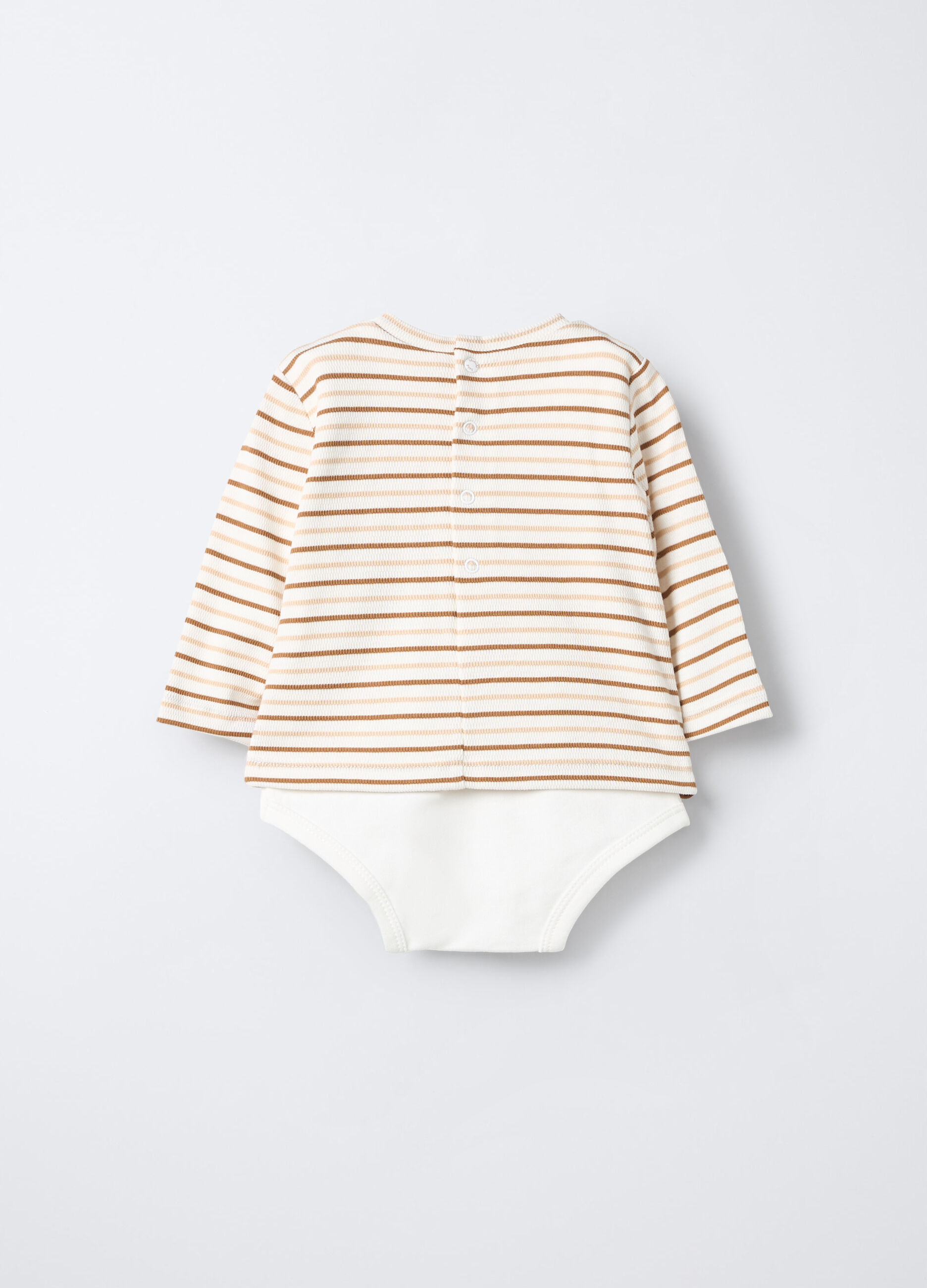 Body in puro cotone con t-shirt neonato_1