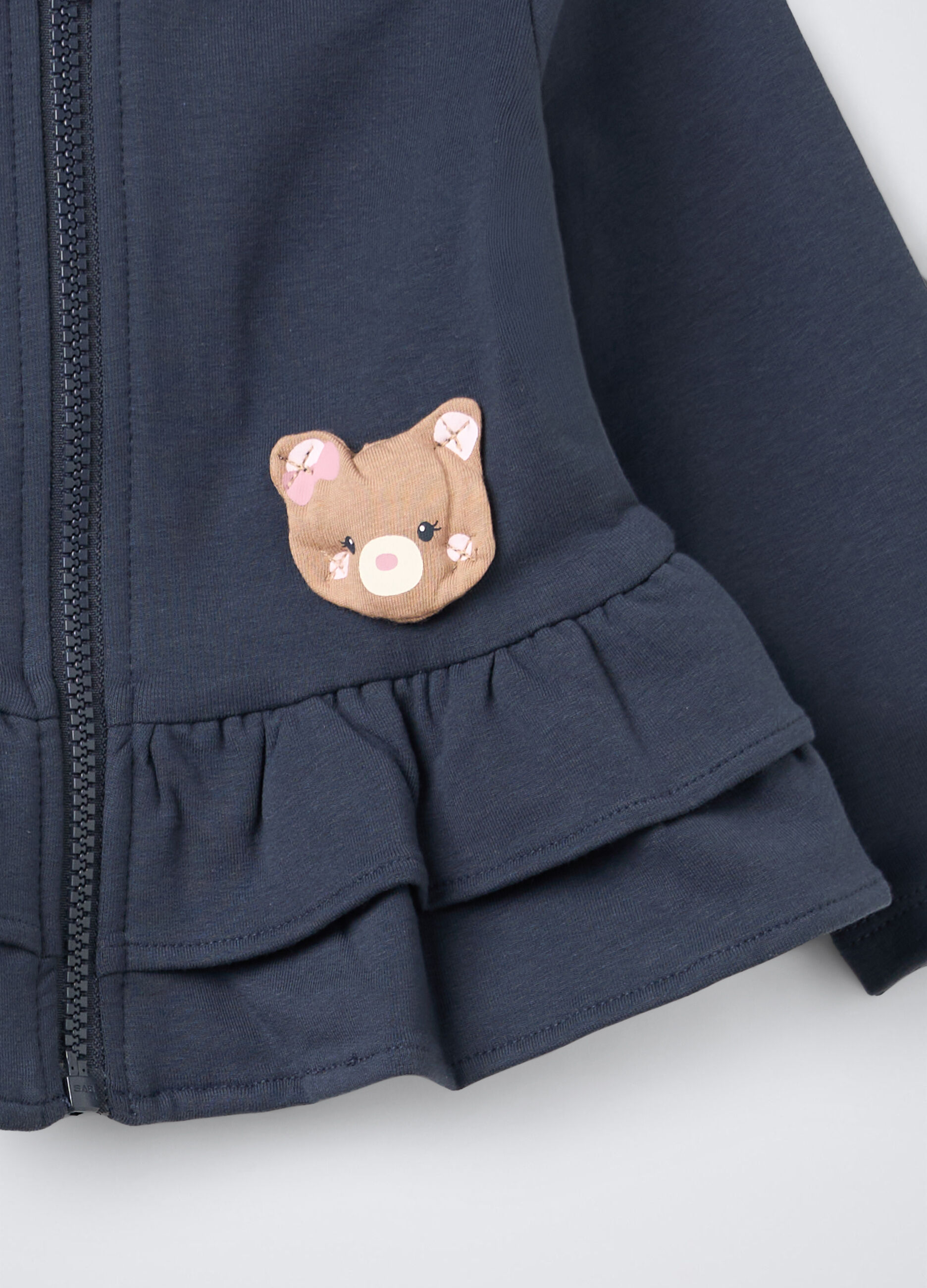 Jogging set in cotone garzato stretch bimba_2