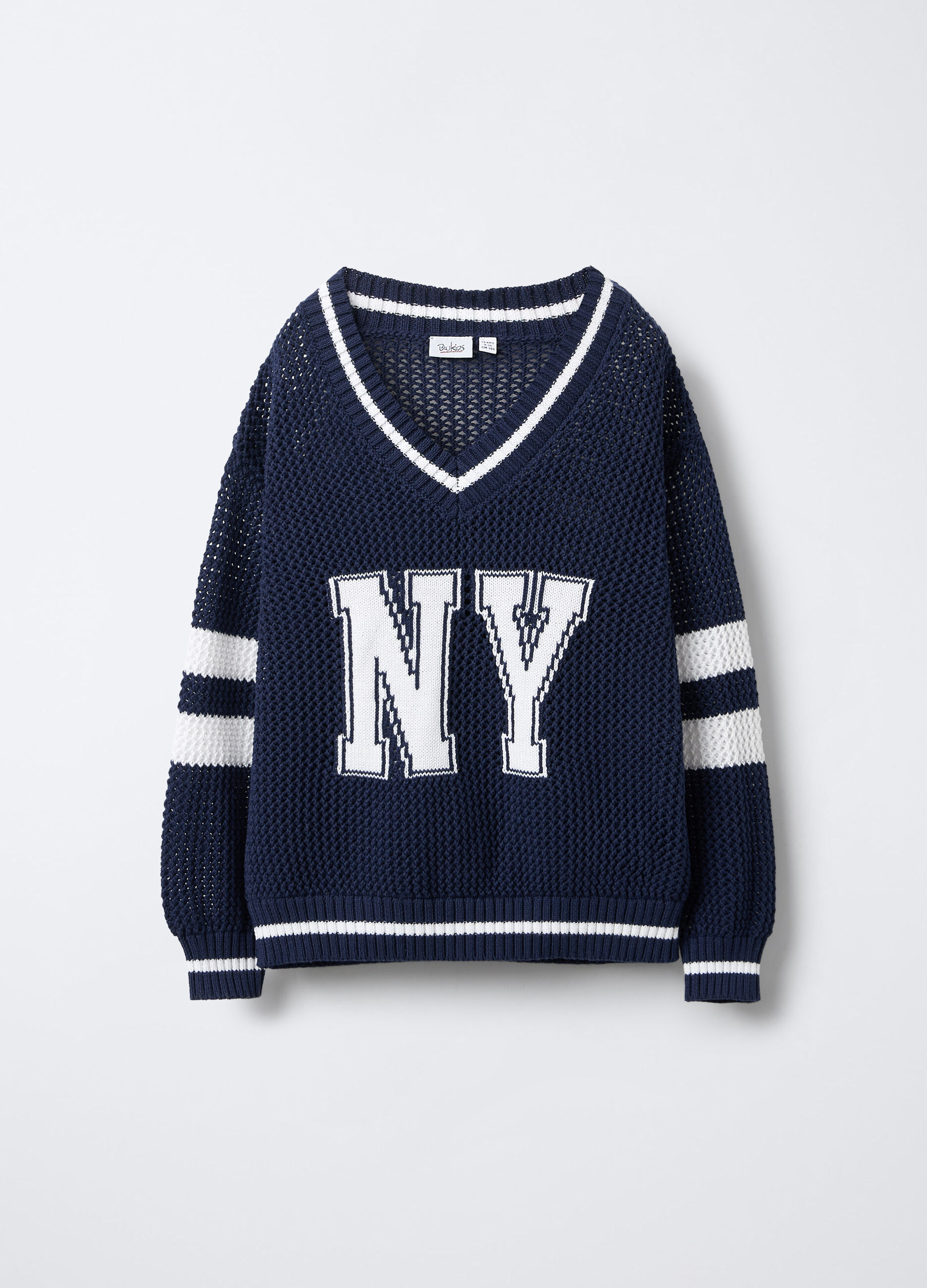 Maglione tricot misto cotone Fit Over ragazza_0