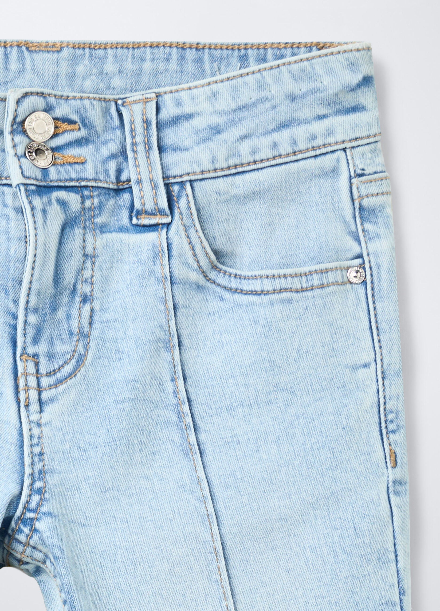 Pantaloni in denim di cotone stretch Flare Fit ragazza_2