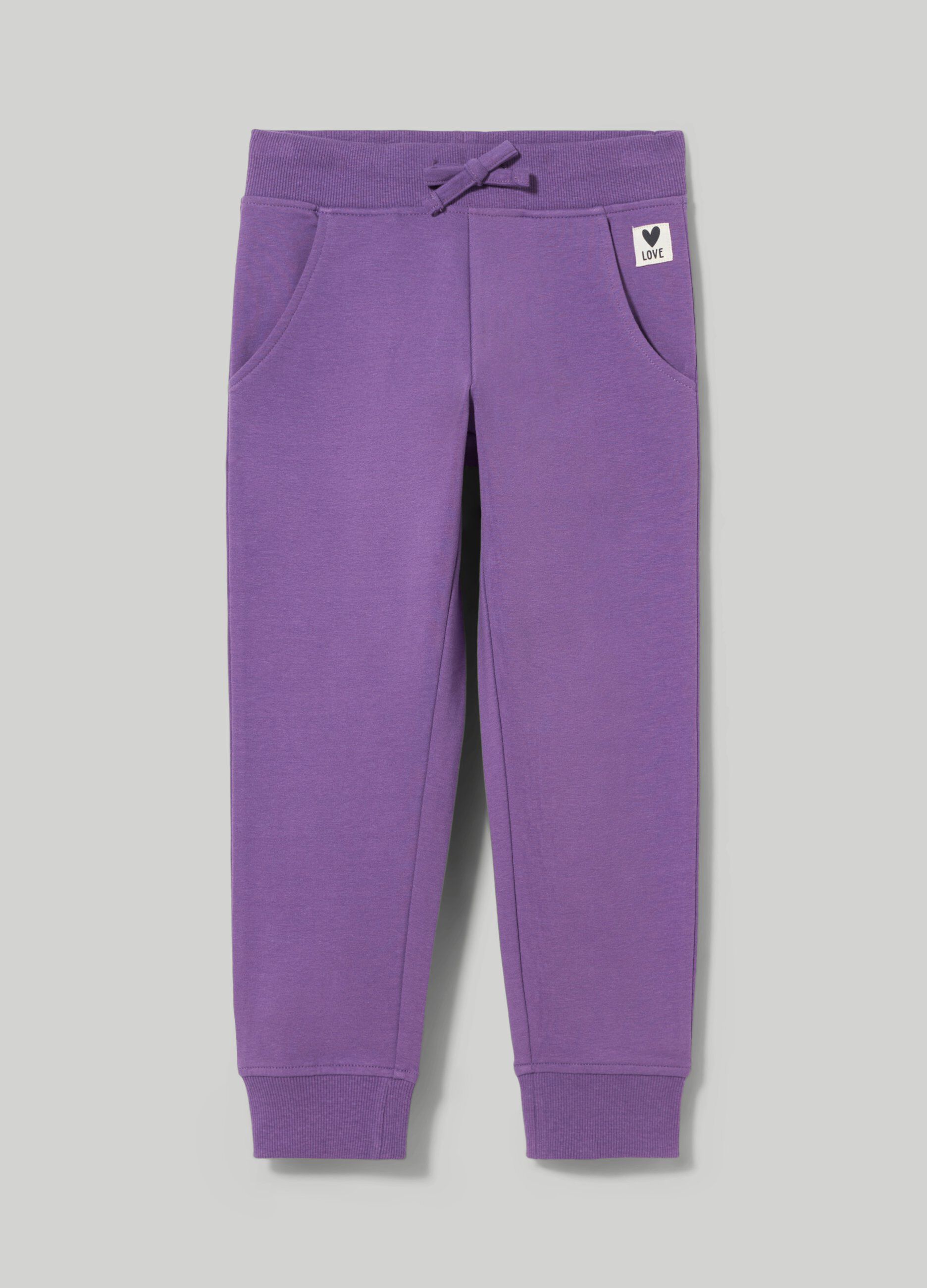 Pantaloni in felpa elasticizzata bambina