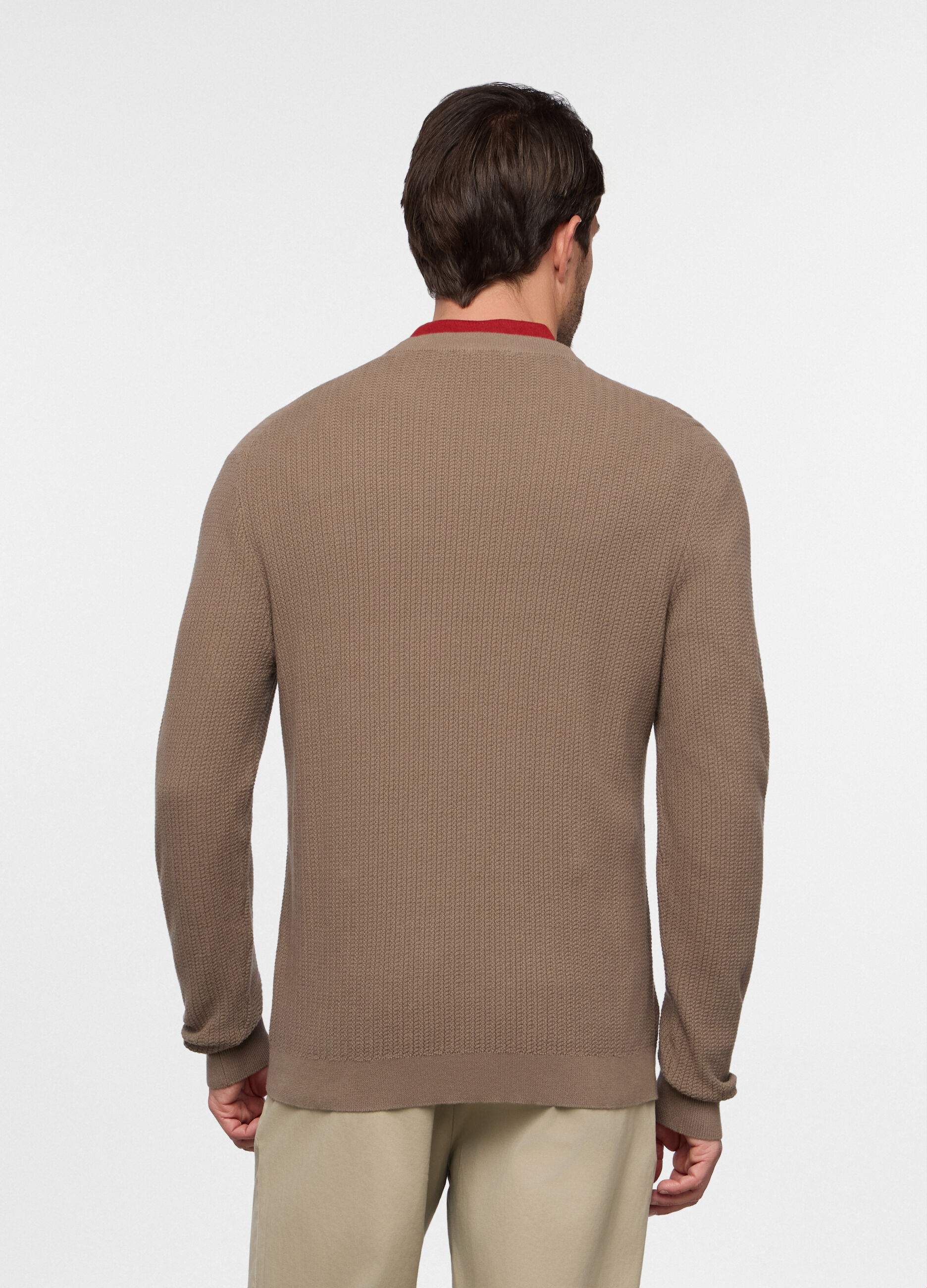 Maglione girocollo in cotone uomo_1