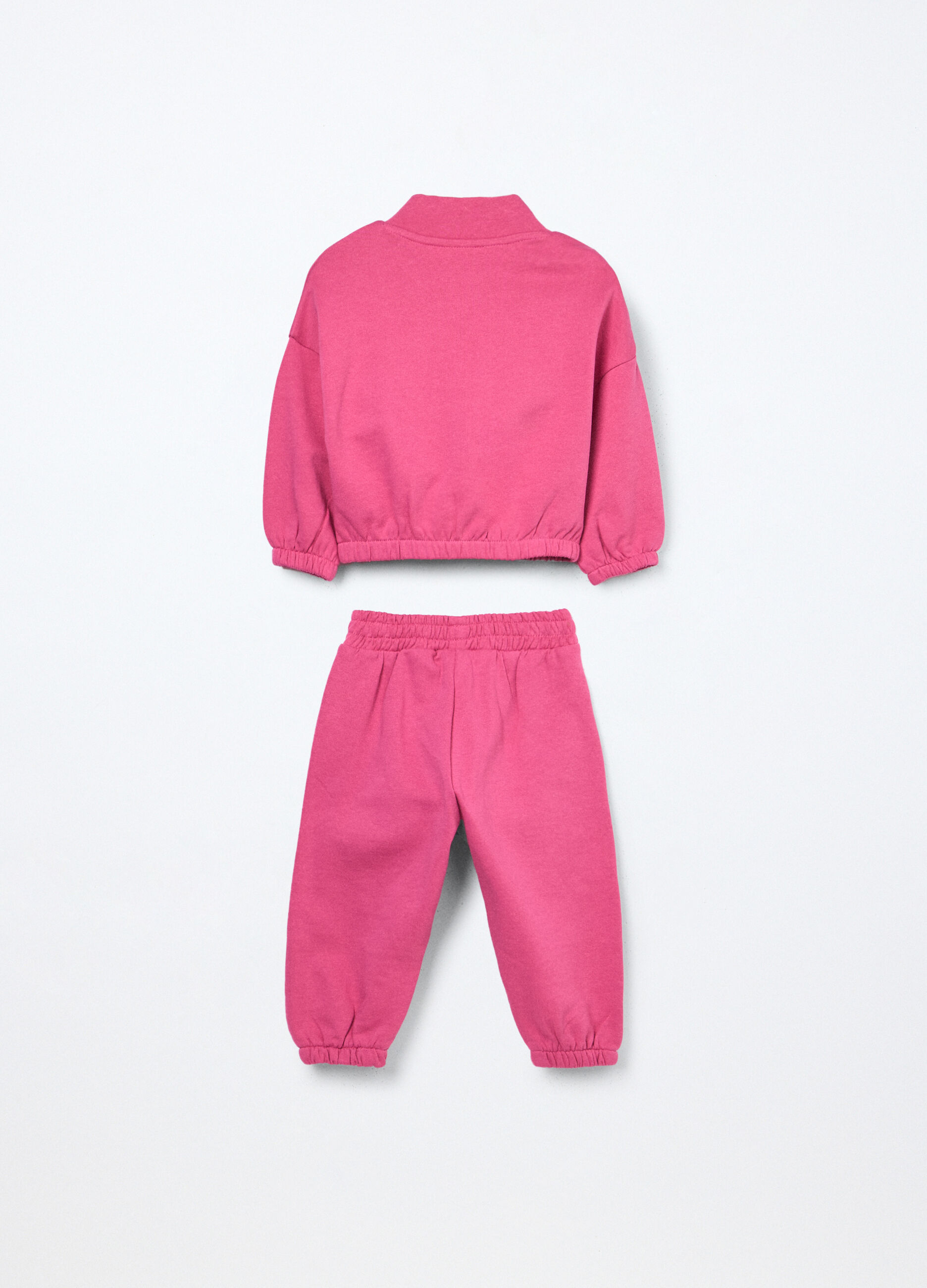Jogging set in french terry di puro cotone neonata_1