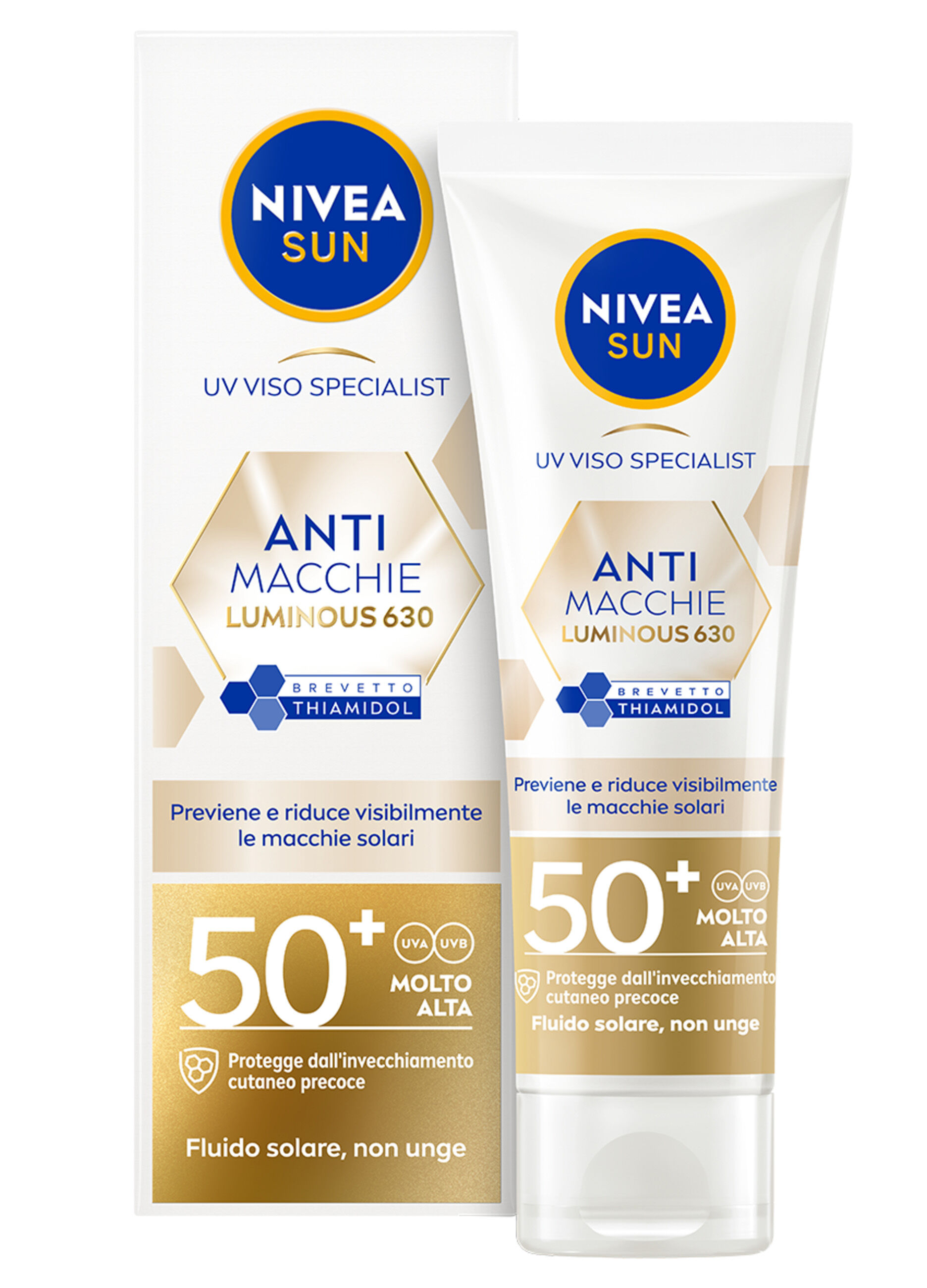 Nivea Sun Crema Viso Solare Anti-Macchie Luminous630 FP50+ 40 ml, Crema solare viso 50+ anti-macchie_0