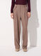 Pantalone a vita alta a quadretti donna_1