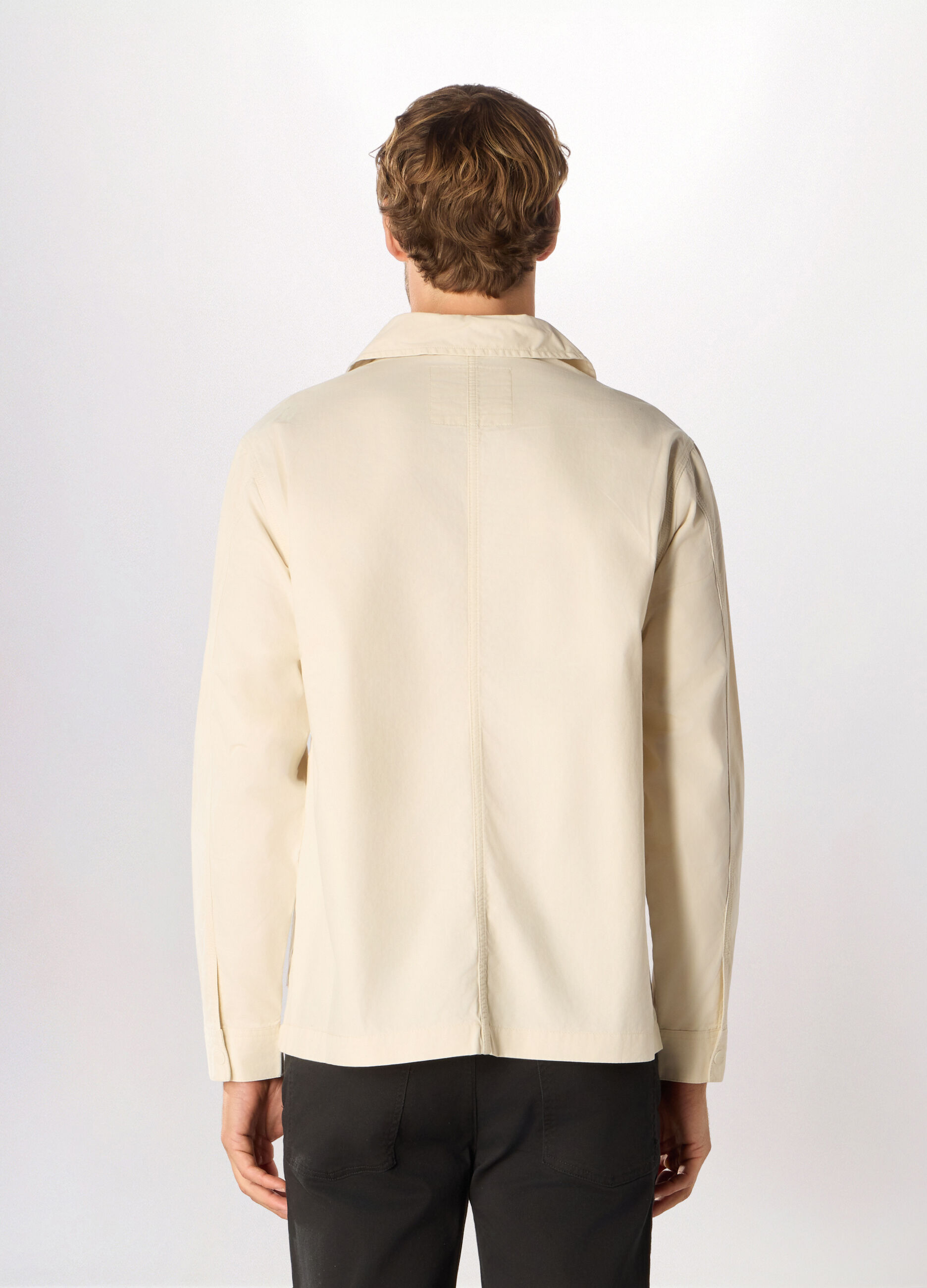 Giacca a camicia in cotone uomo_1
