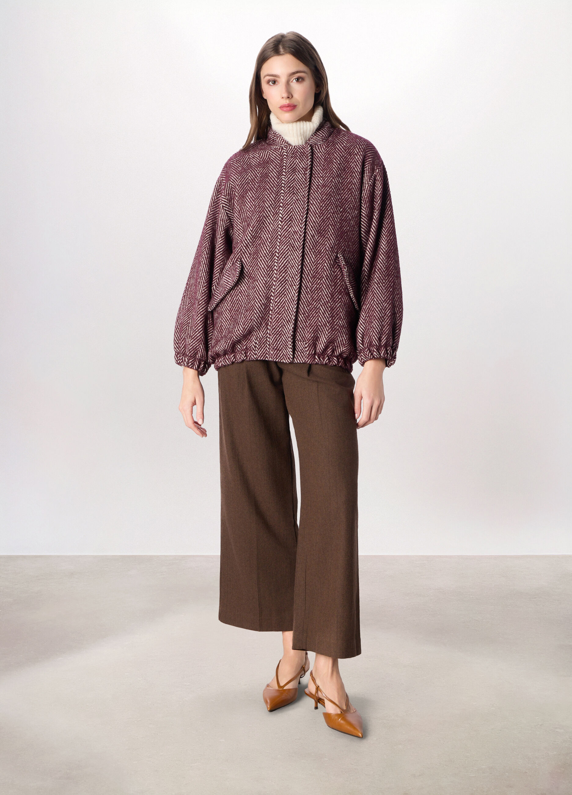 Bomber bouclé misto lana donna_0