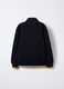 Cardigan in puro cotone regular fit con zip e collo alto bambino_1