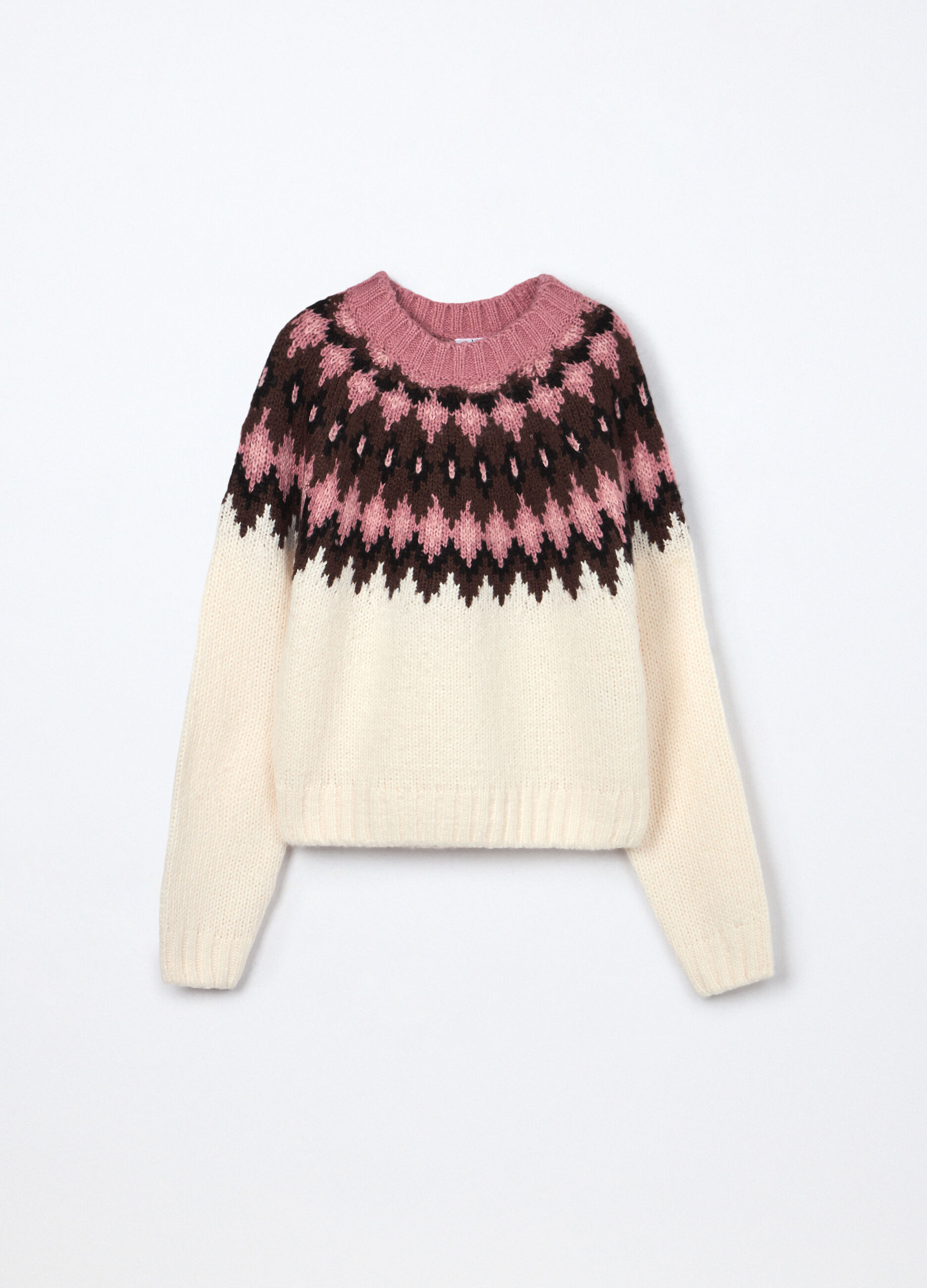 Tricot con lavorazione jaquard ragazza_0