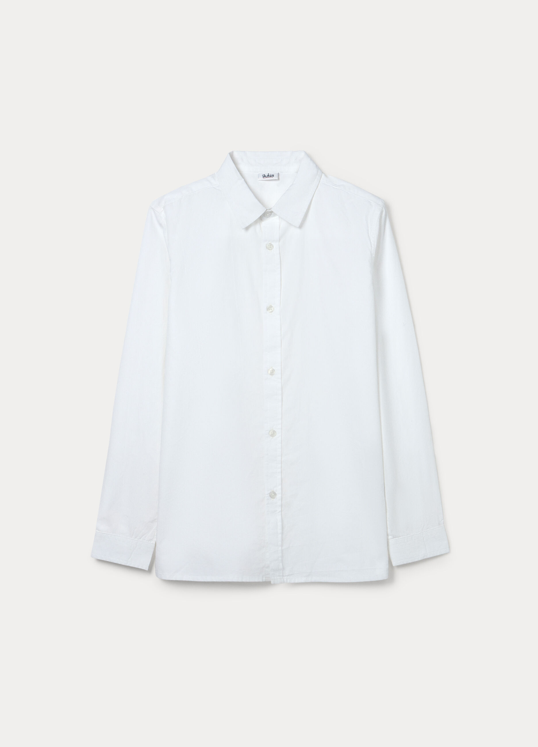 Camicia in popeline di puro cotone regular fit ragazzo_0