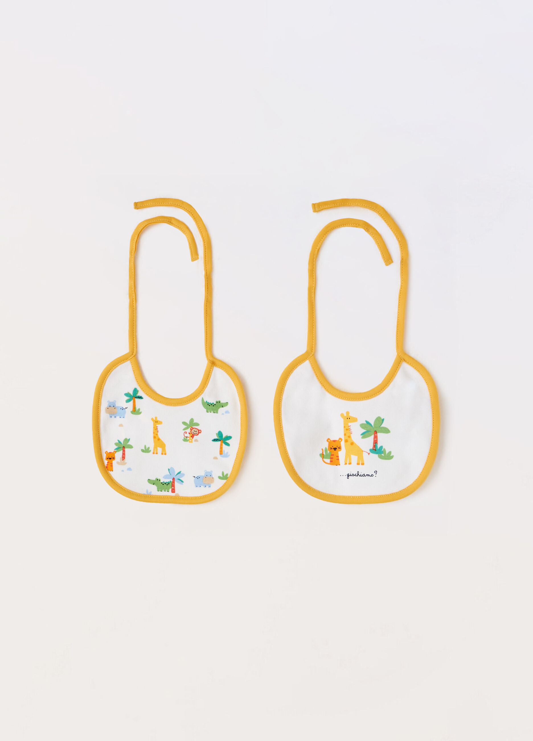 Pack 2 bavaglini in interlock di puro cotone neonato_0