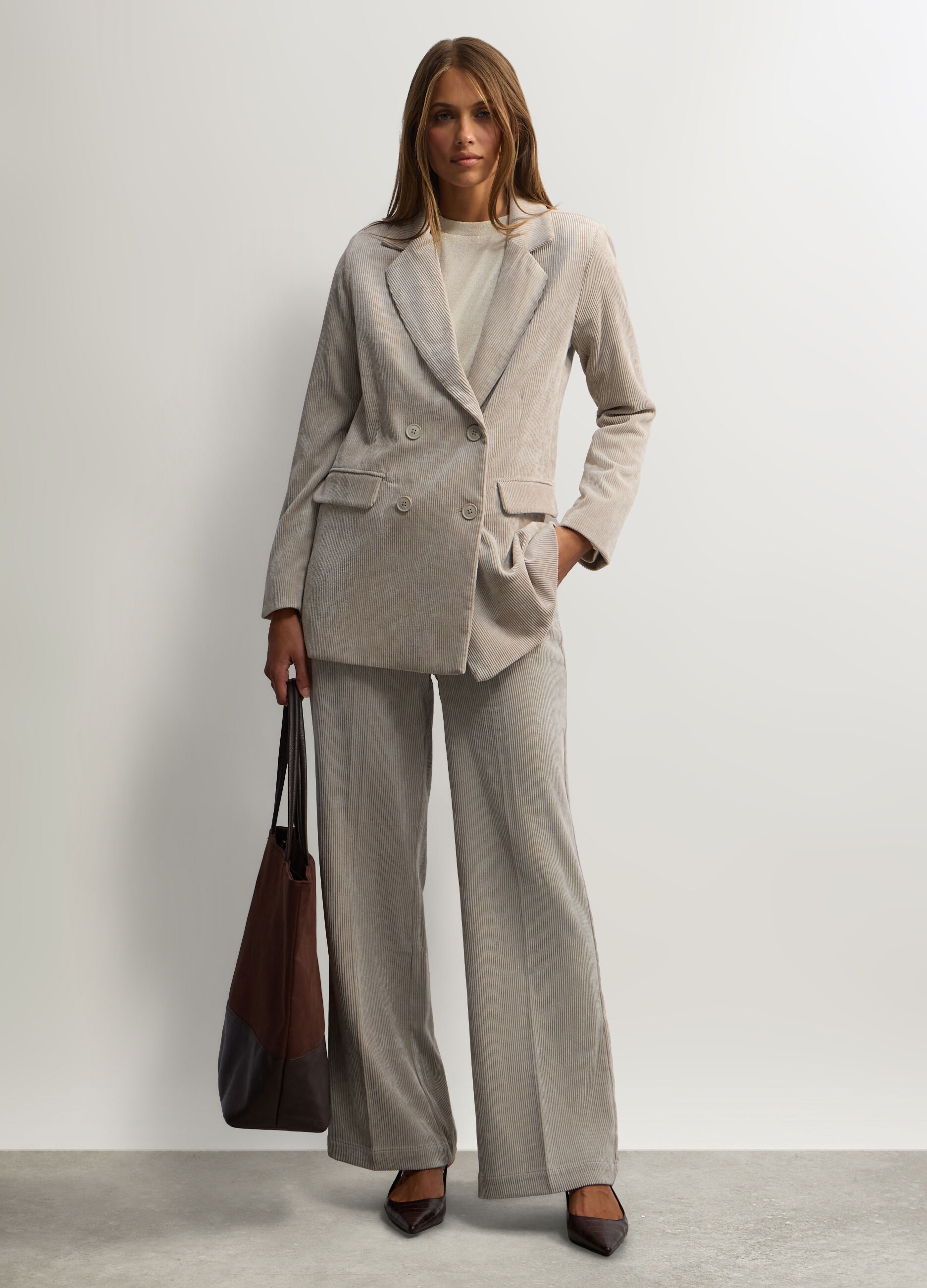 Blazer in velluto a coste donna_0