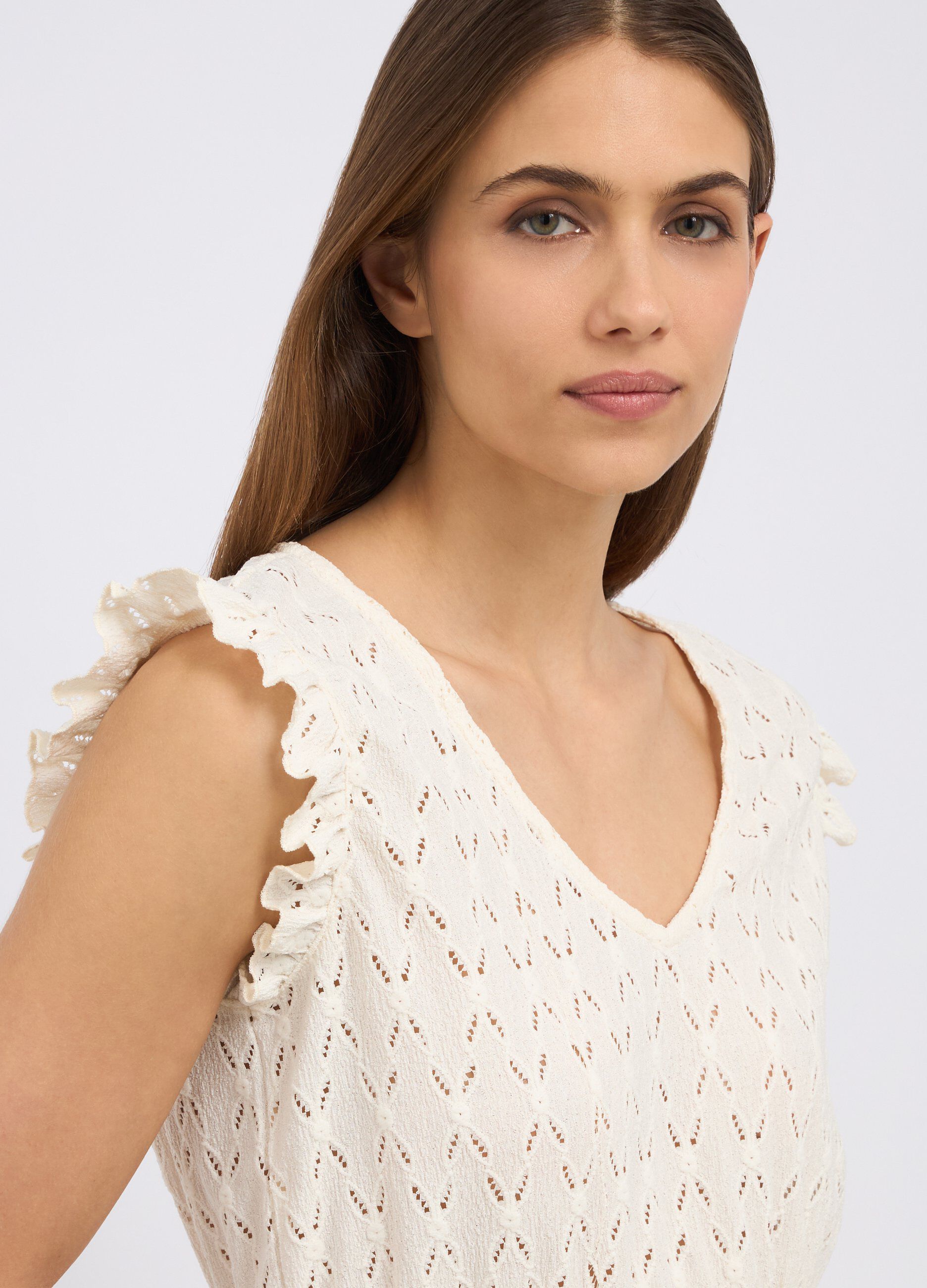 Blusa con rouches donna_2