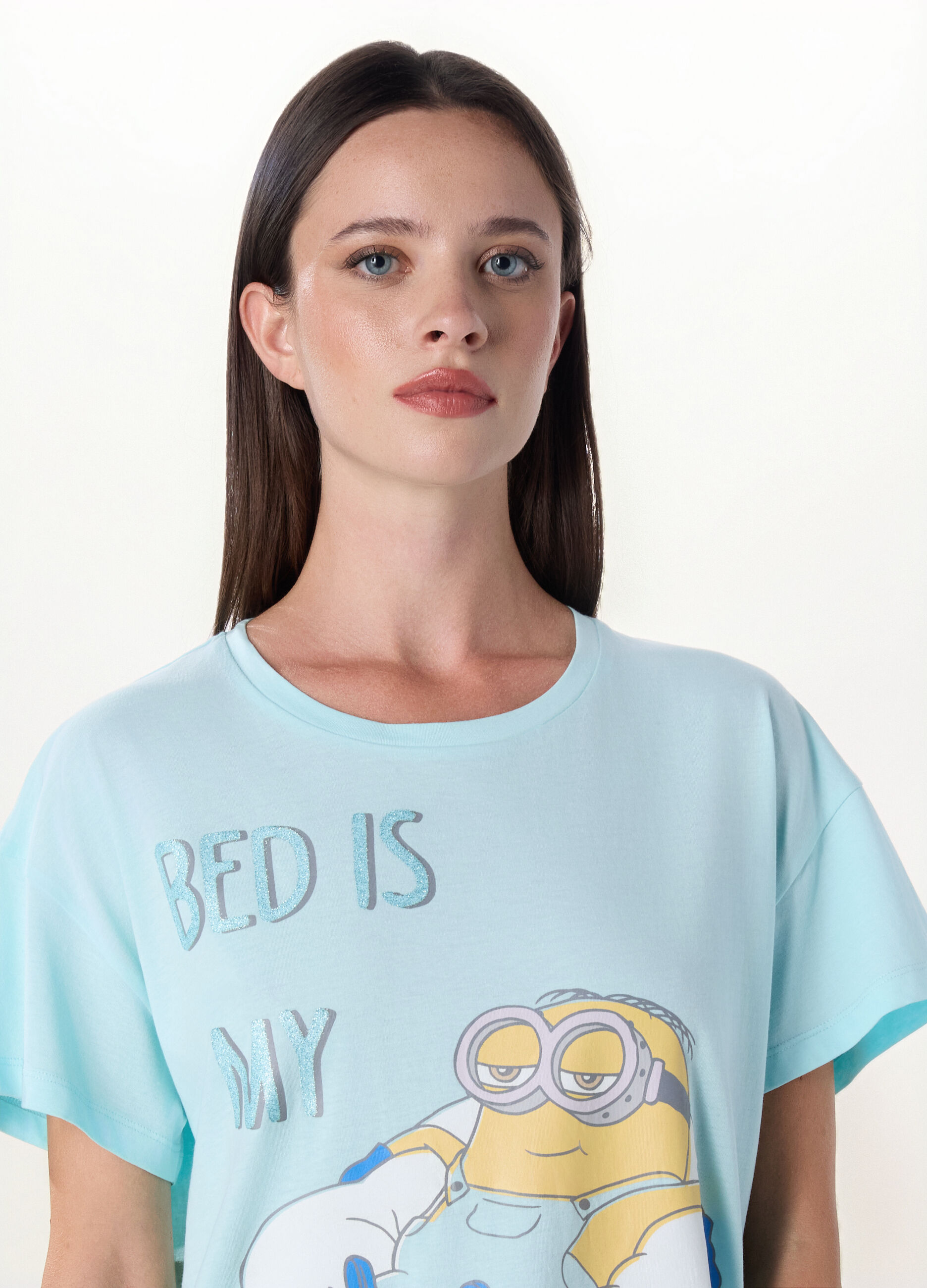 Camicia da notte Cattivissimo Me in jersey di puro cotone donna