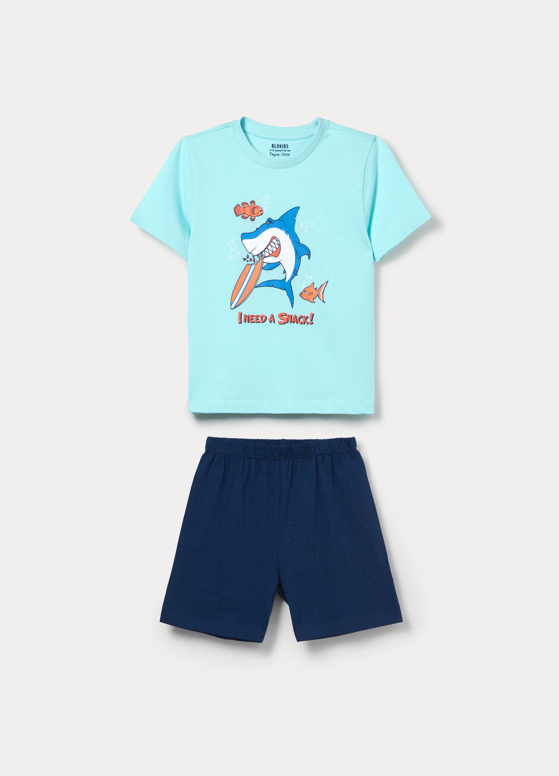 Set pigiama corto in jersey di puro cotone bambino_0