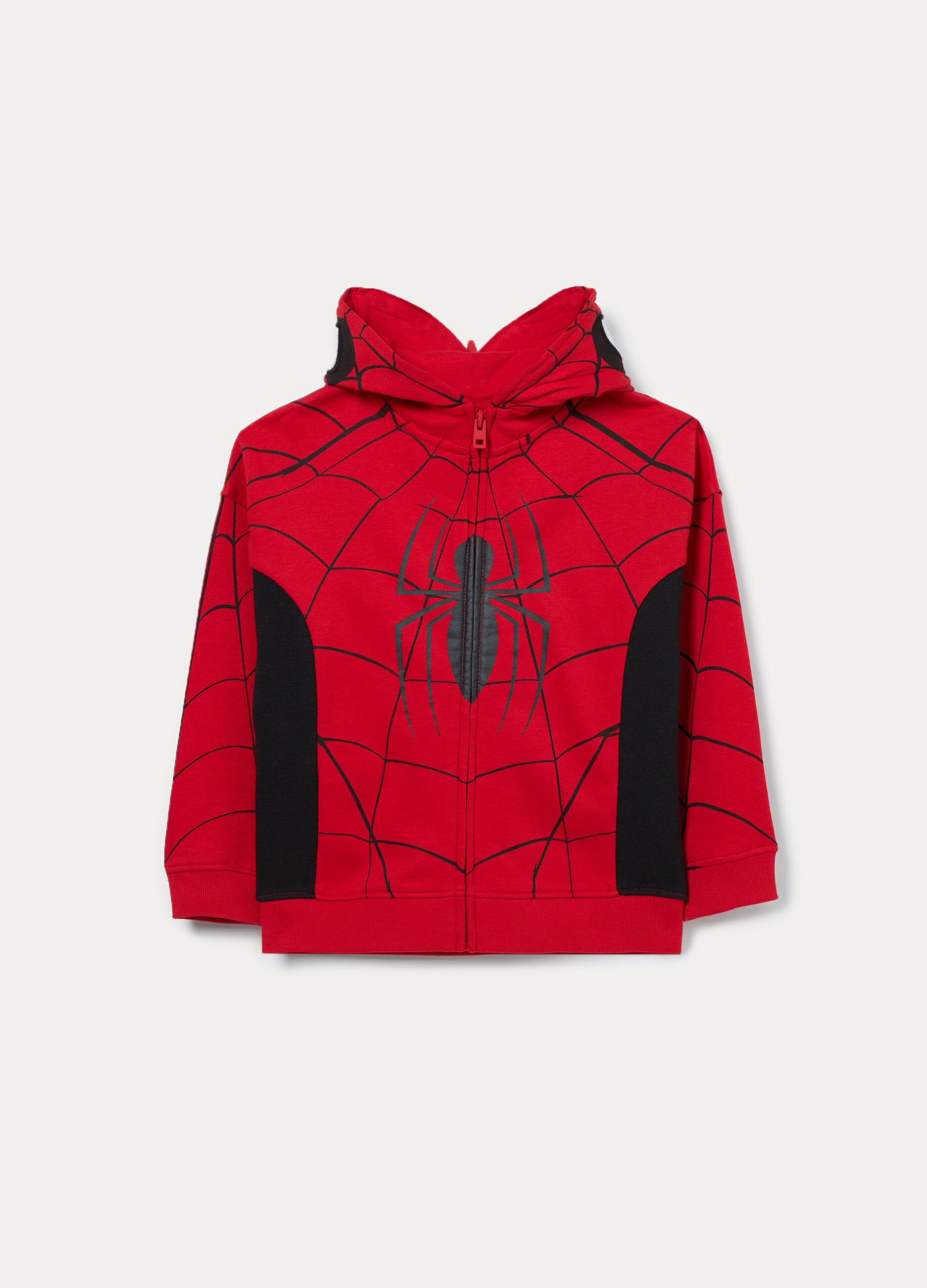 Felpa Spider-Man in french terry di puro cotone bambino