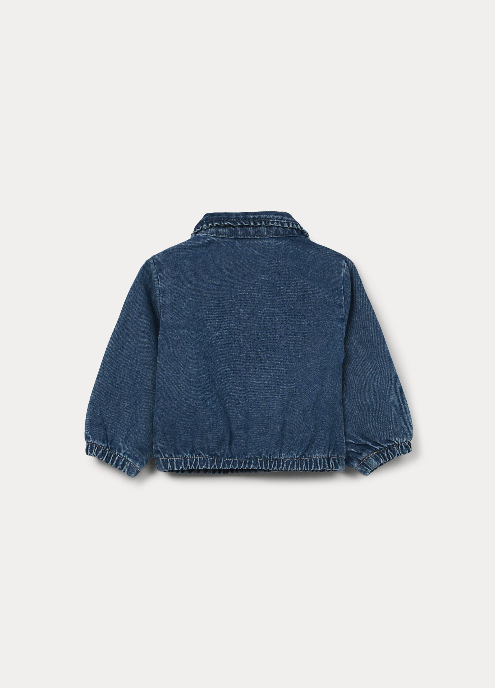 Camicia in denim di puro cotone bimba_1