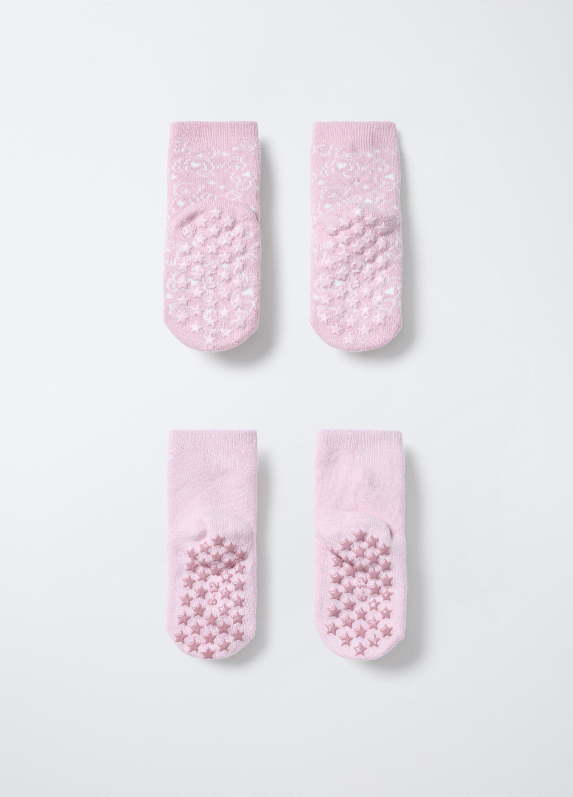 Pack 2 calze antiscivolo in spugna misto cotone _1