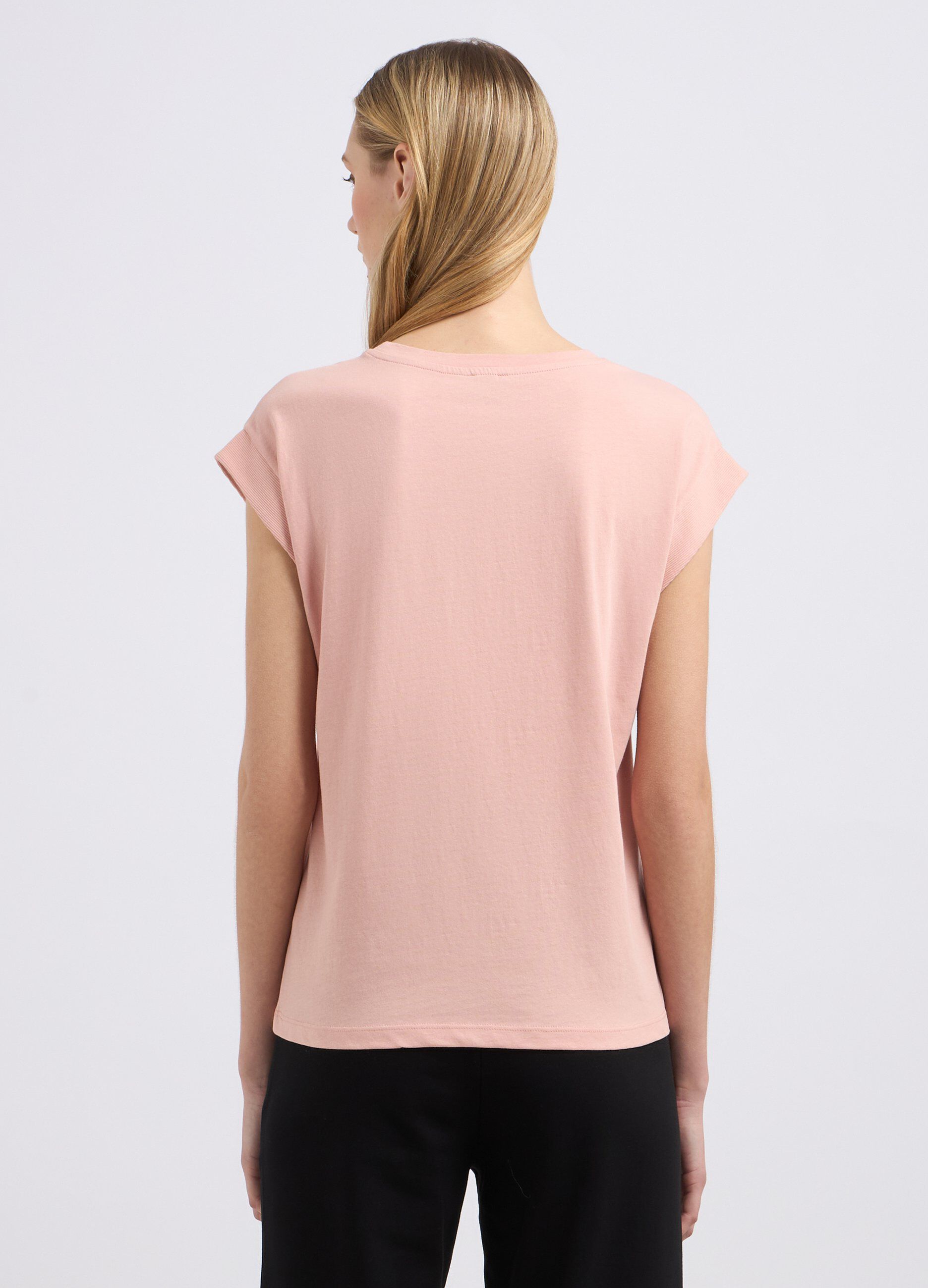 T-shirt in puro cotone con stampa donna_1