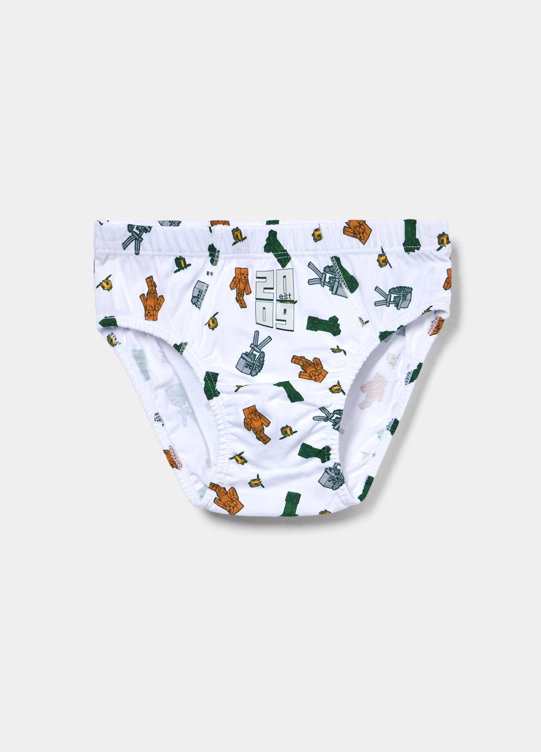 Pack 3 slip Minecraft in jersey di puro cotone bambino_1
