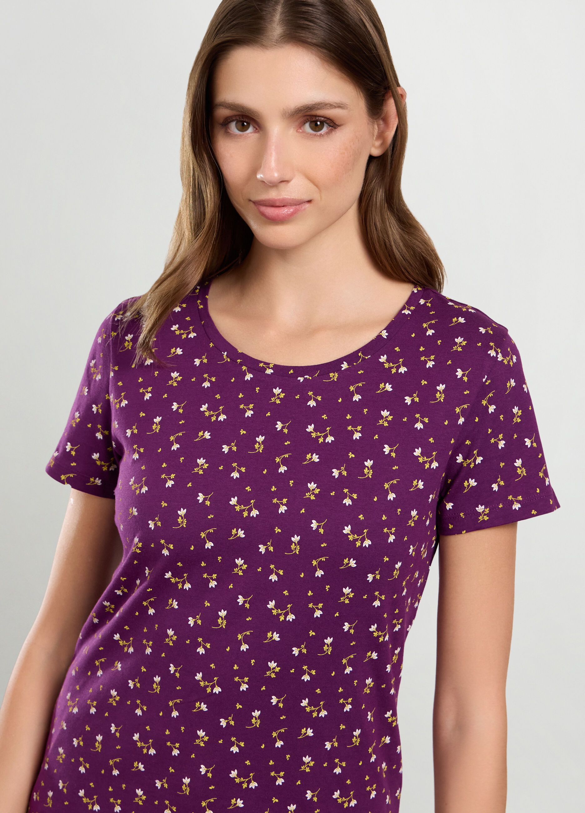 T-shirt in puro cotone con stampa donna_2