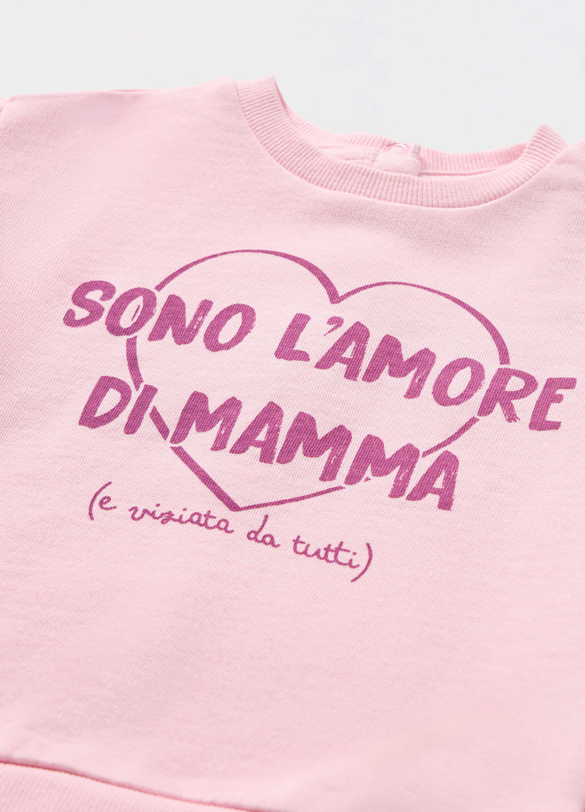 Felpa in french terry di puro cotone neonata_1