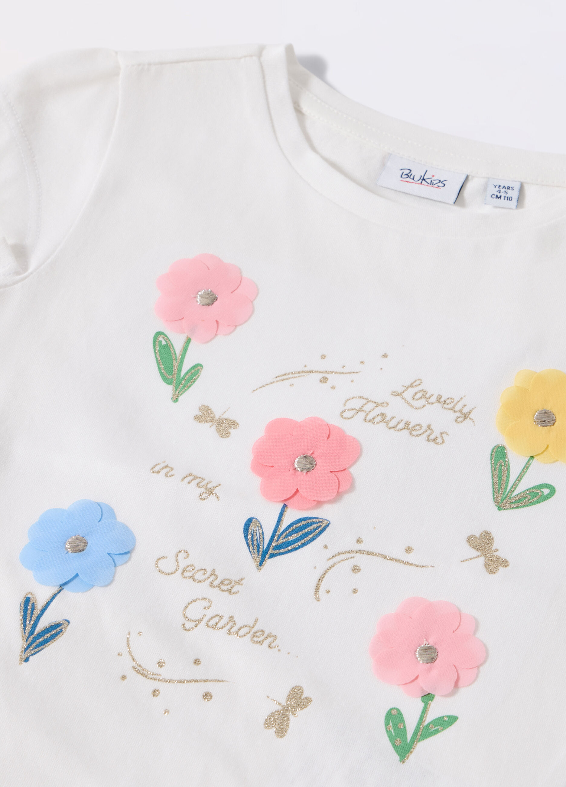 T-shirt in jersey di puro cotone bambina_1
