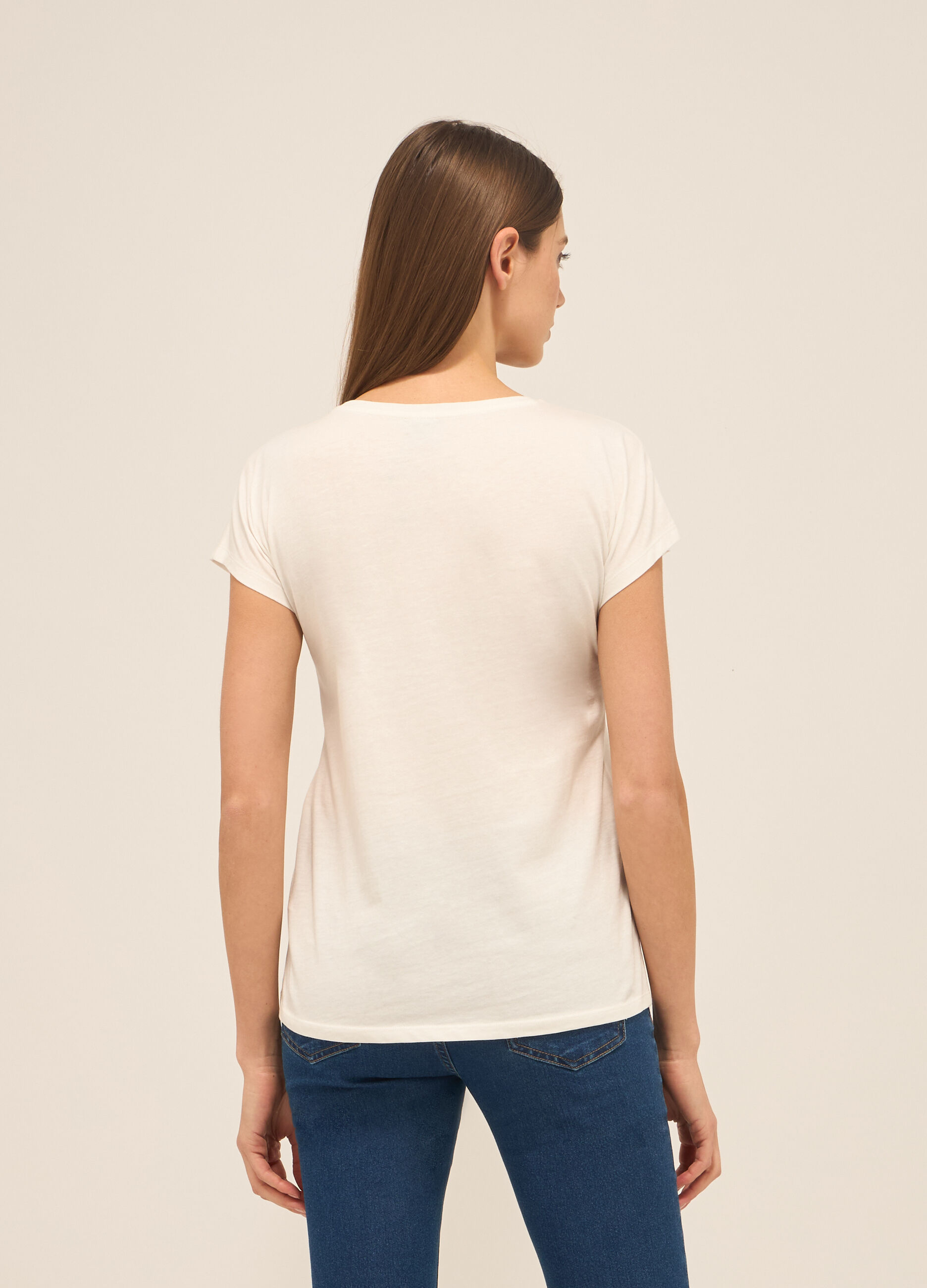 T-shirt in puro cotone donna