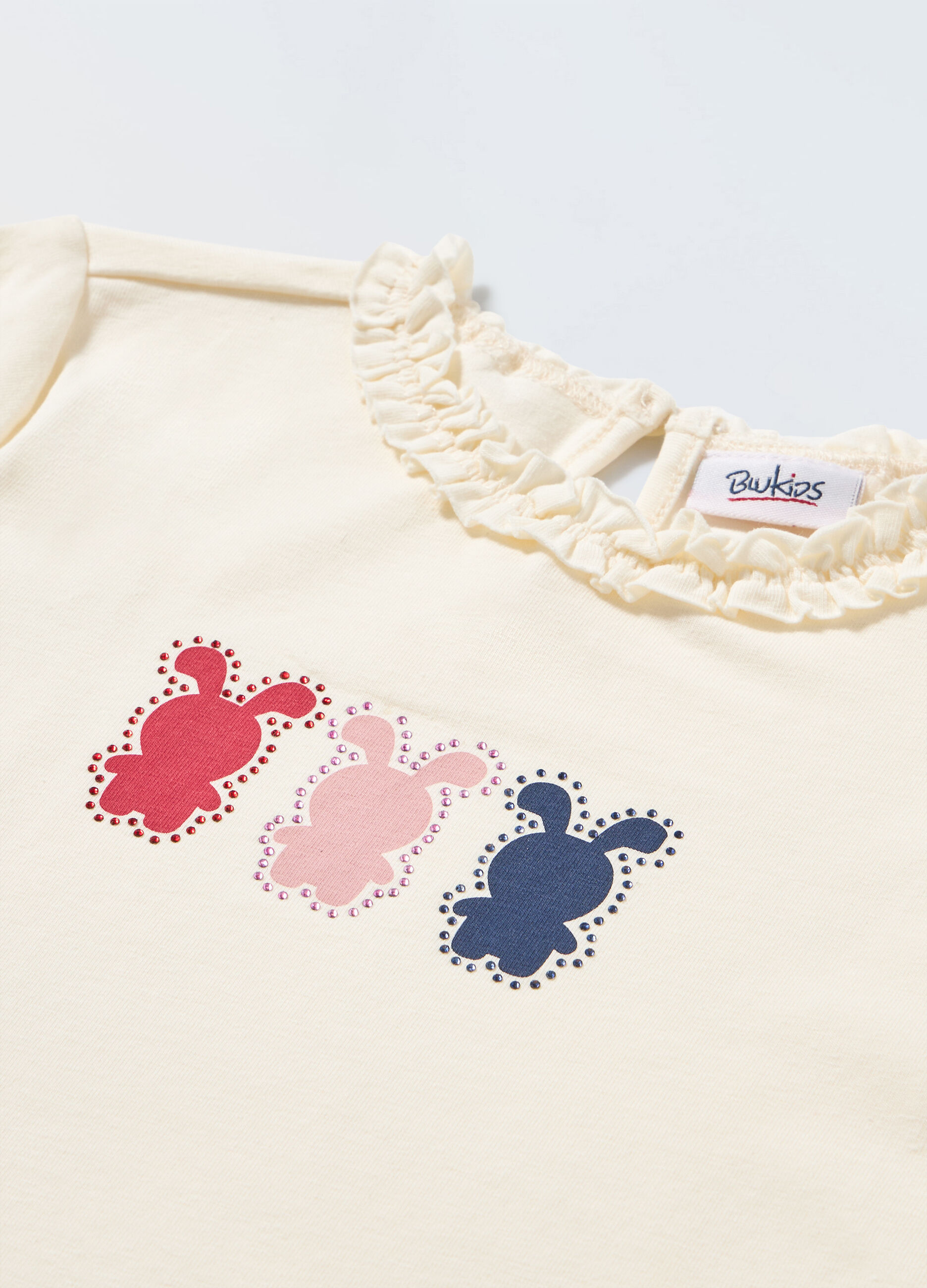 T-shirt in cotone stretch neonata_1