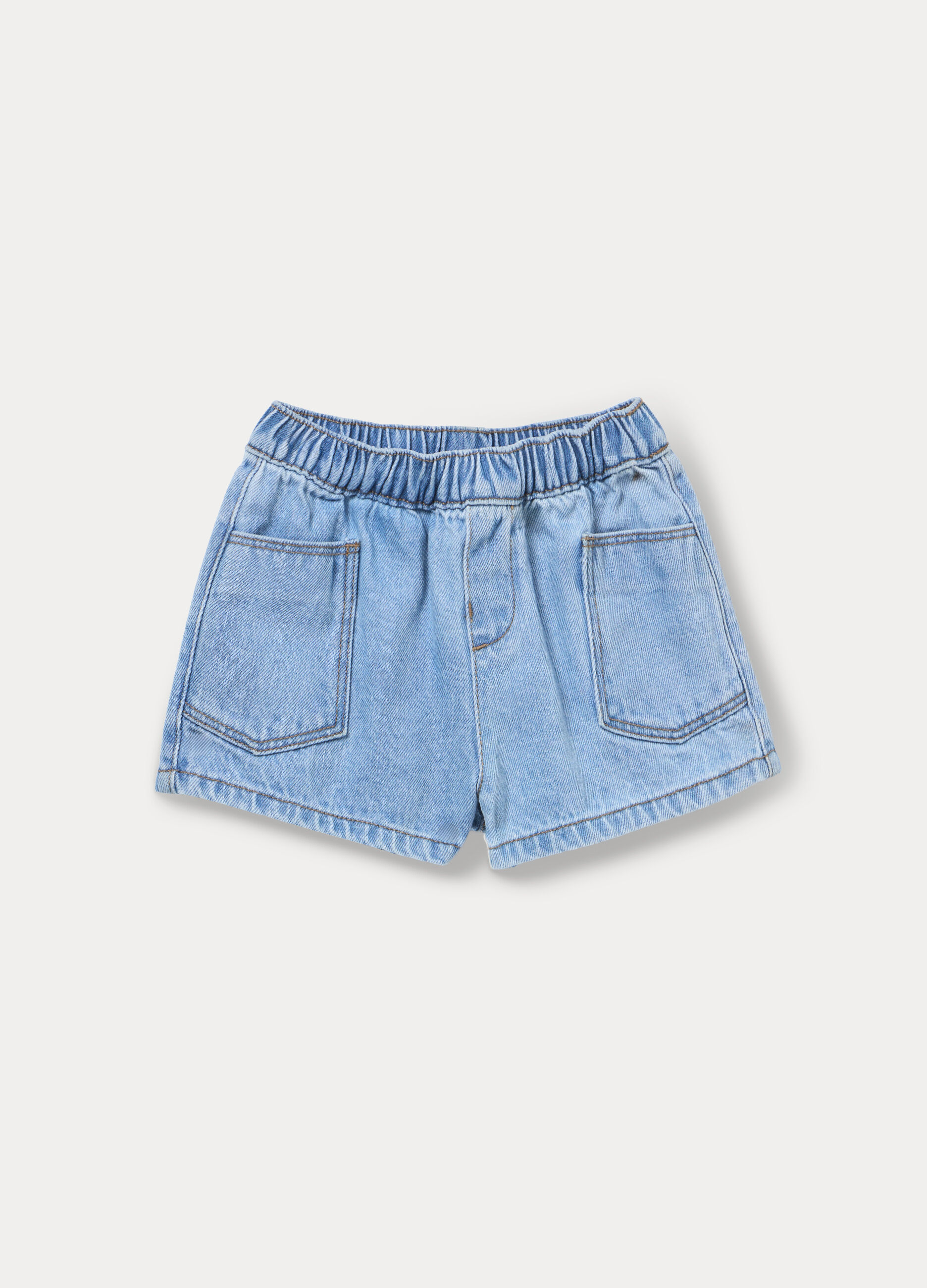 Shorts in denim misto cotone _0
