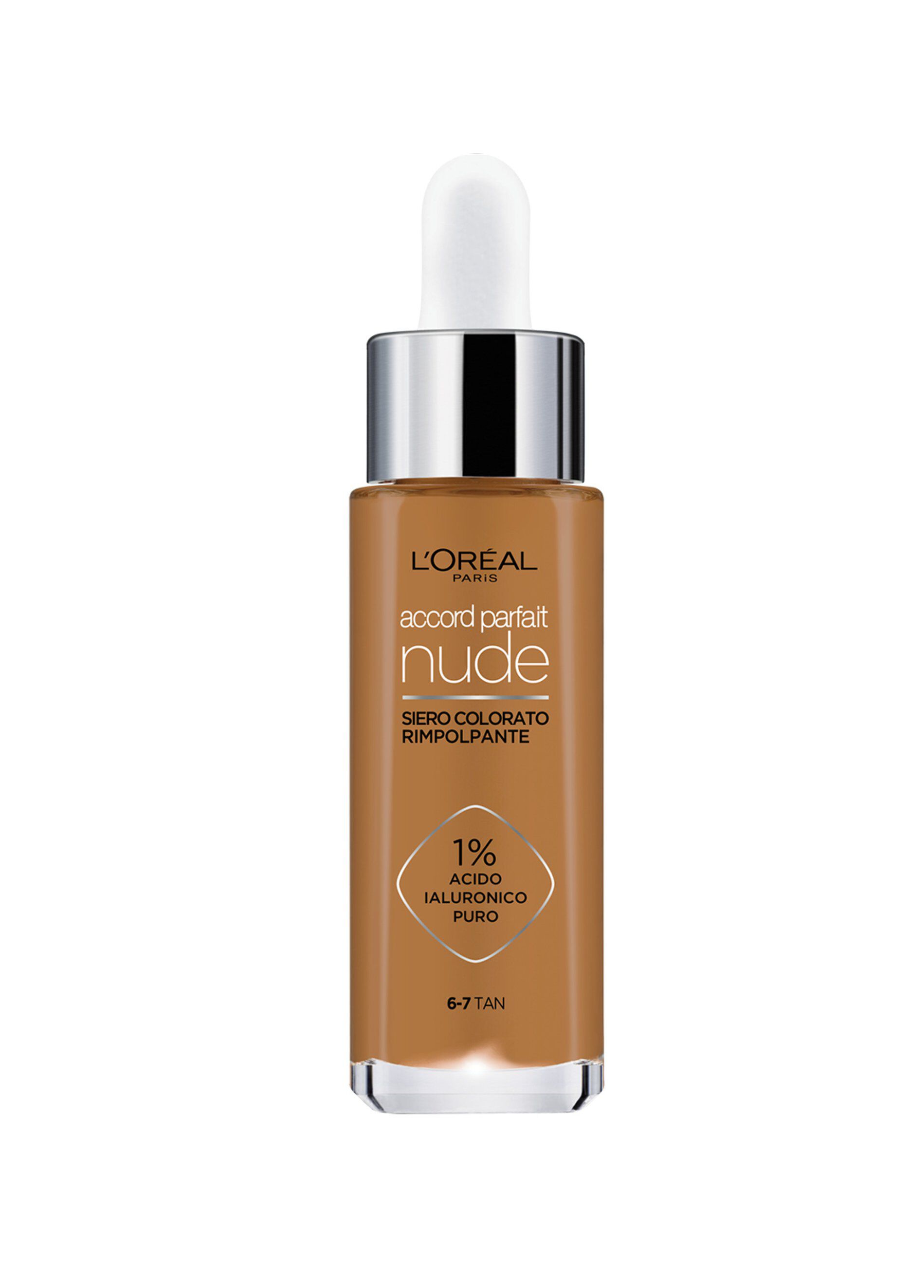 L’Oréal Paris Siero colorato Accord Parfait Nude, Per pelle rimpolpata e levigata, Finish naturale, 6-7 Tan._0