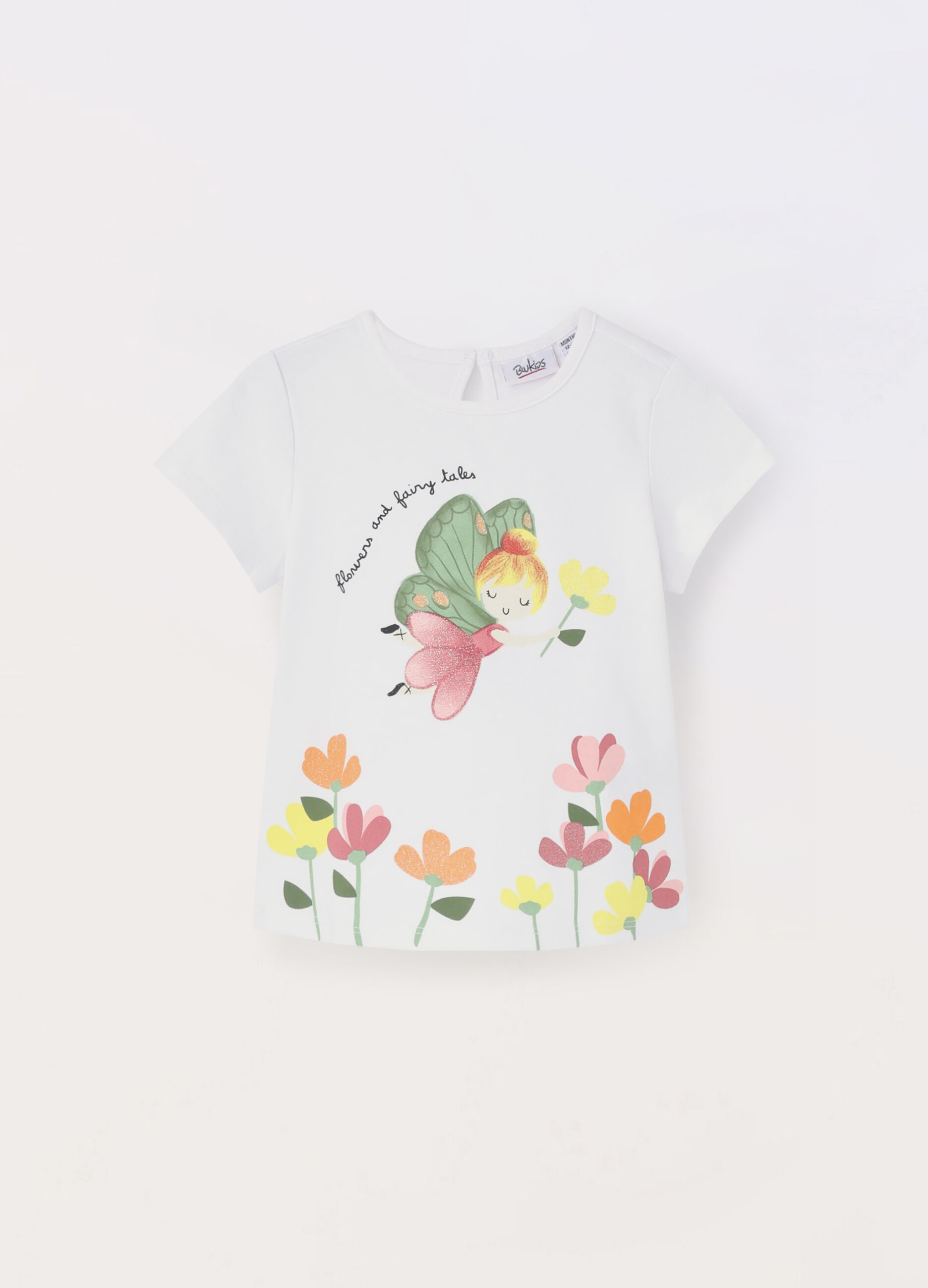T-shirt in jersey di cotone stretch neonata_0