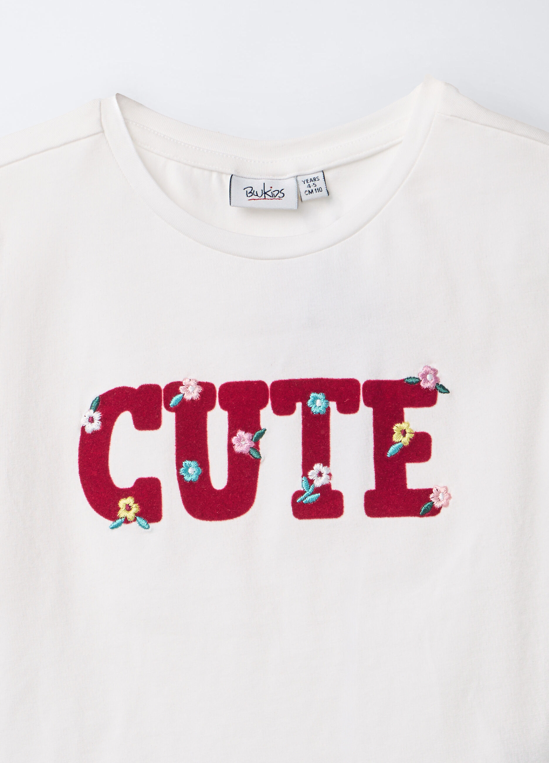 T-shirt girocollo in jersey di cotone stretch bambina_2