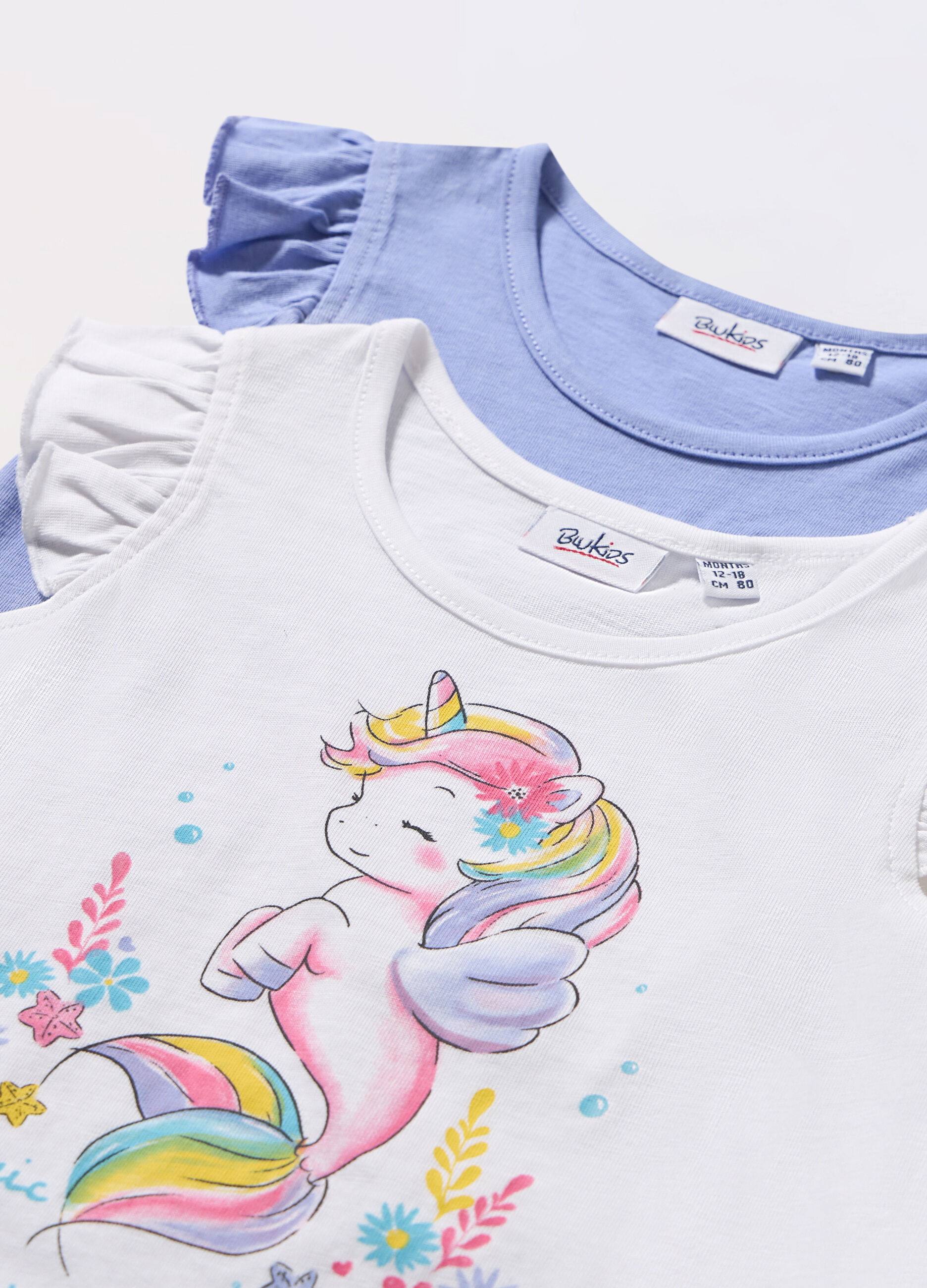 Pack 2 t-shirt in jersey di puro cotone neonata_1