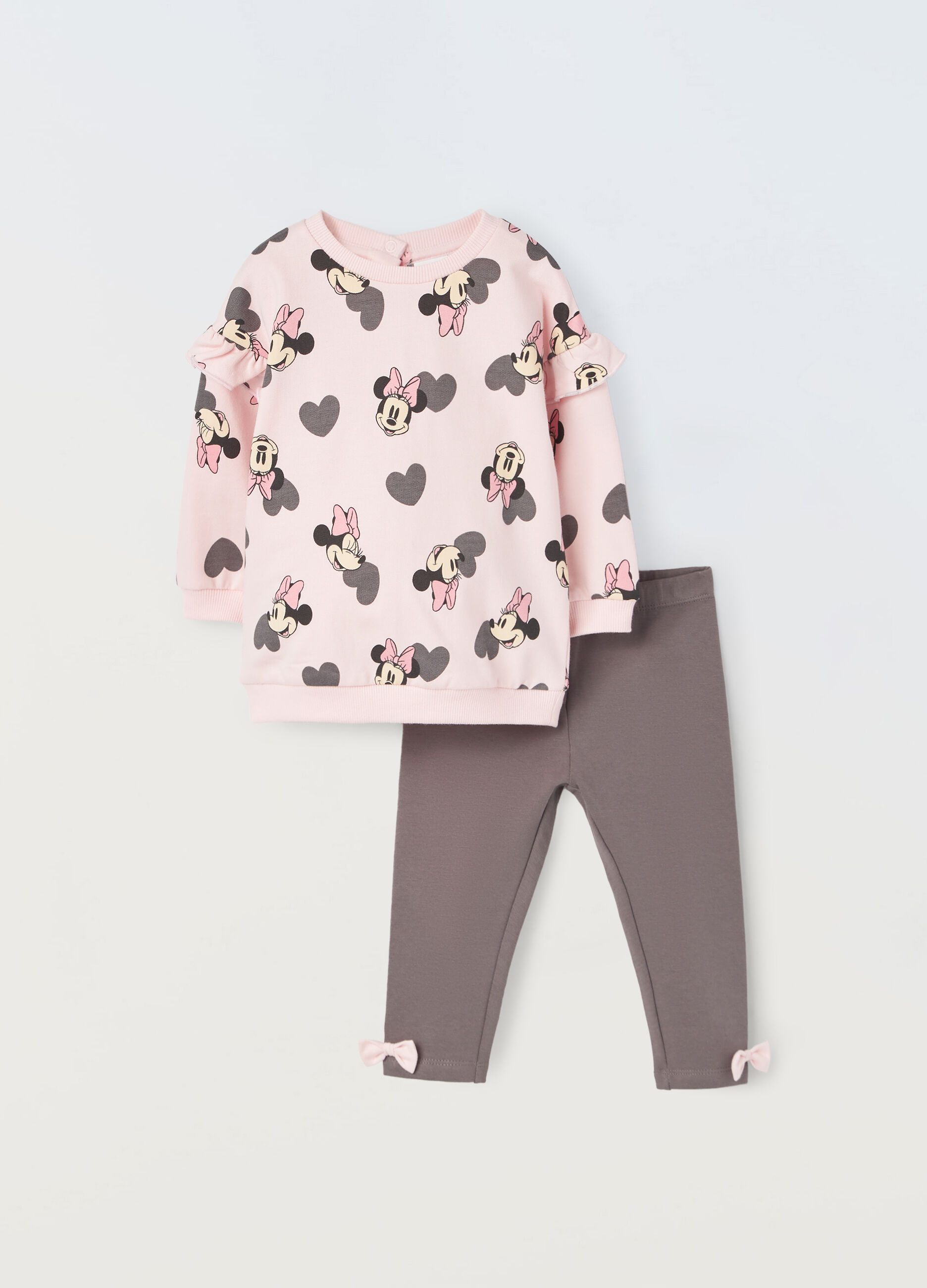 Jogging set in puro cotone neonata_0
