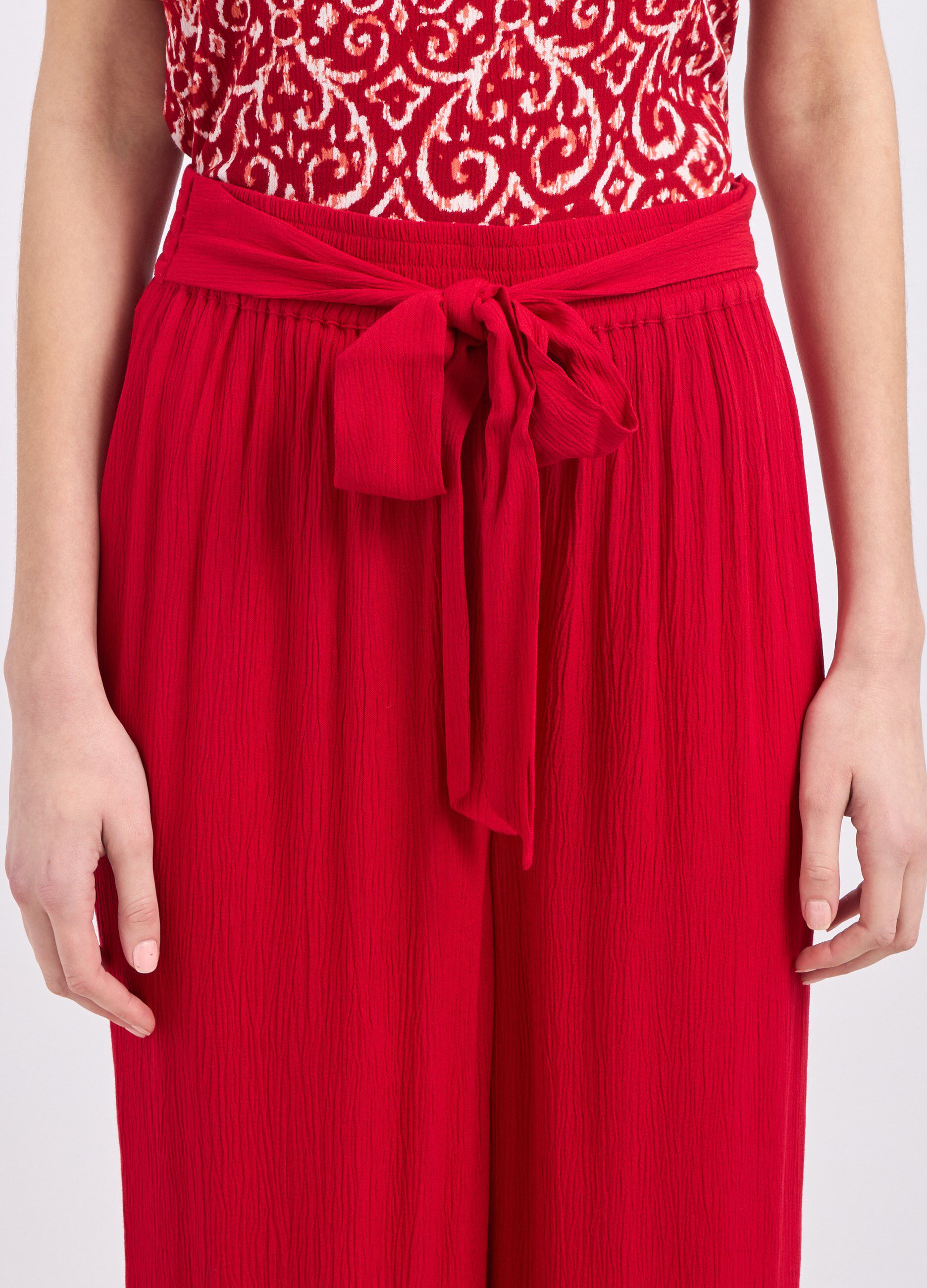 Pantaloni in pura viscosa creponne donna_2