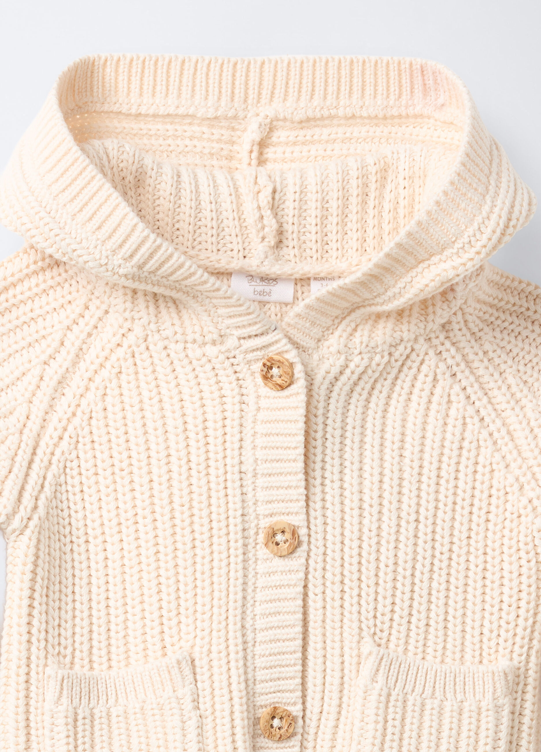 Cardigan tricot in puro cotone neonato