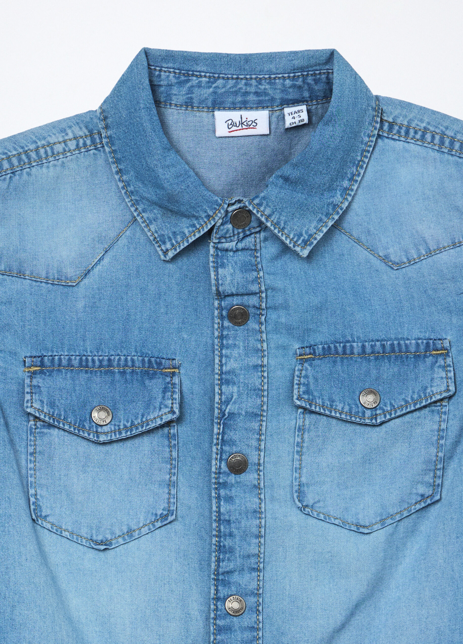 Camicia in denim di puro cotone bambino_2
