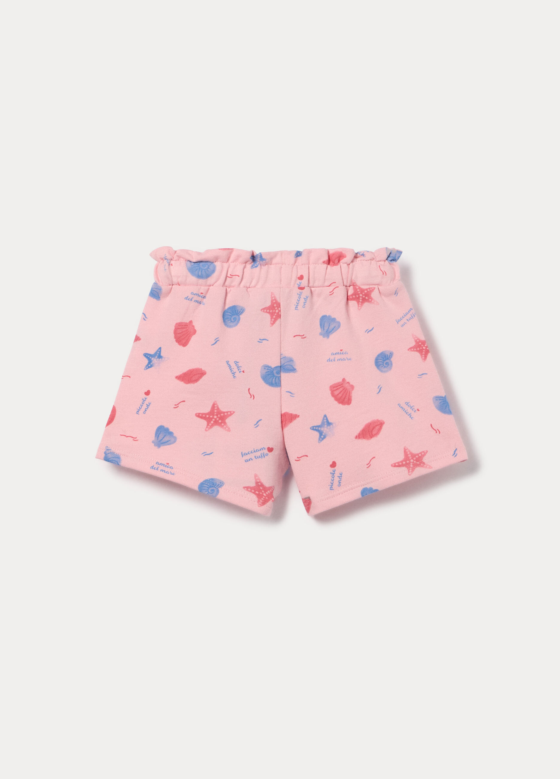 Shorts in french terry di puro cotone bimba_1