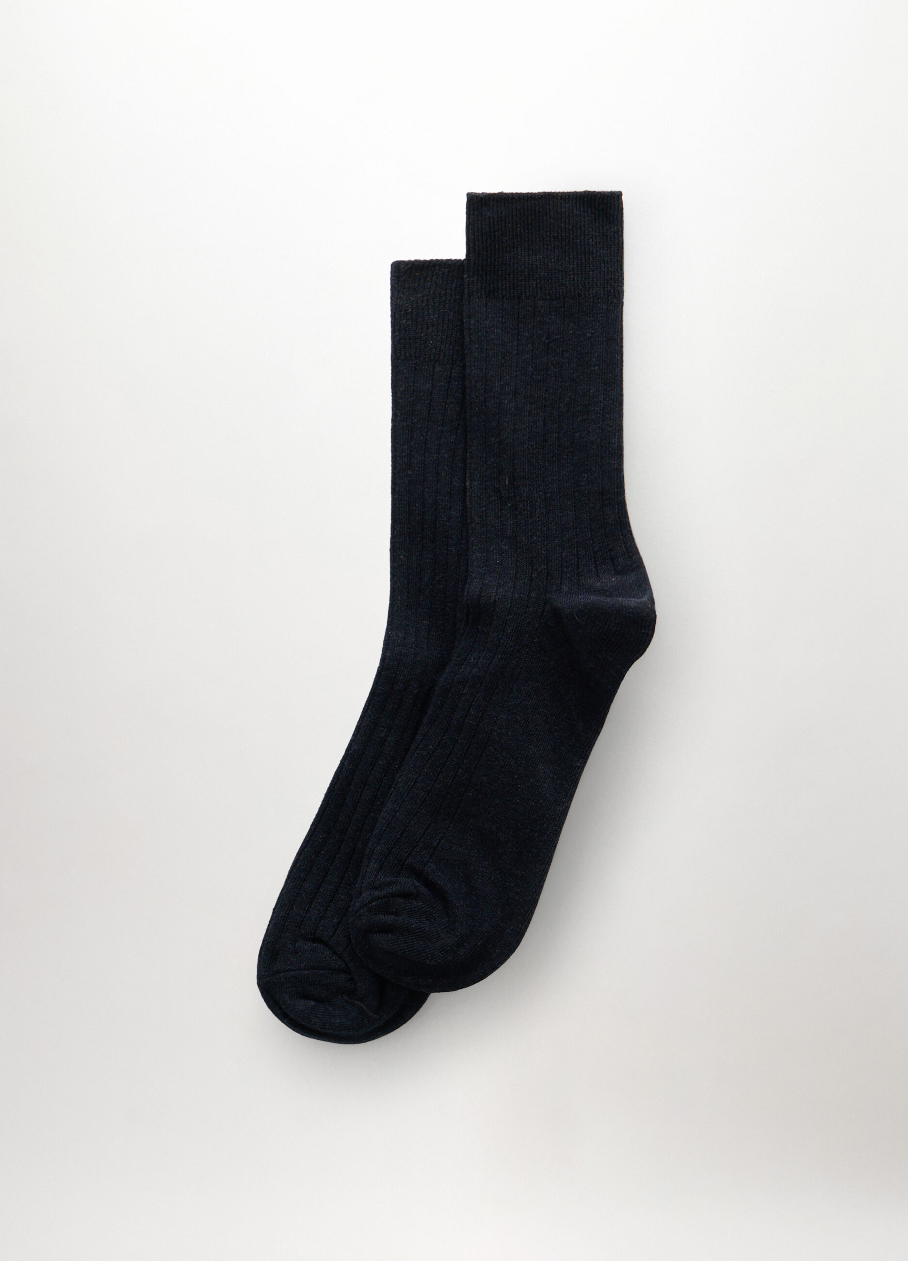 Calze corte in misto cotone a coste uomo_0