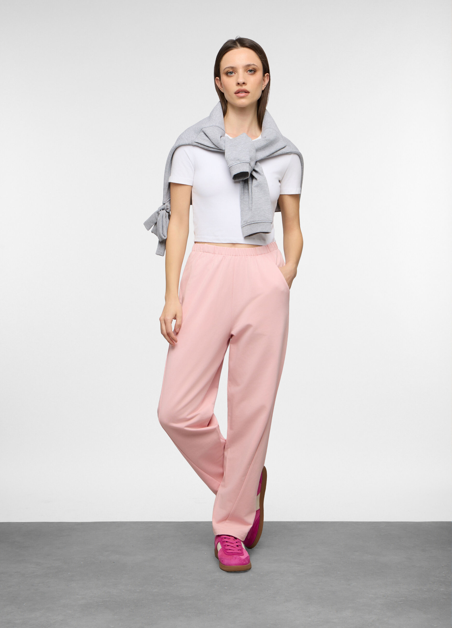 Jogger over fit in french terry stretch donna_0