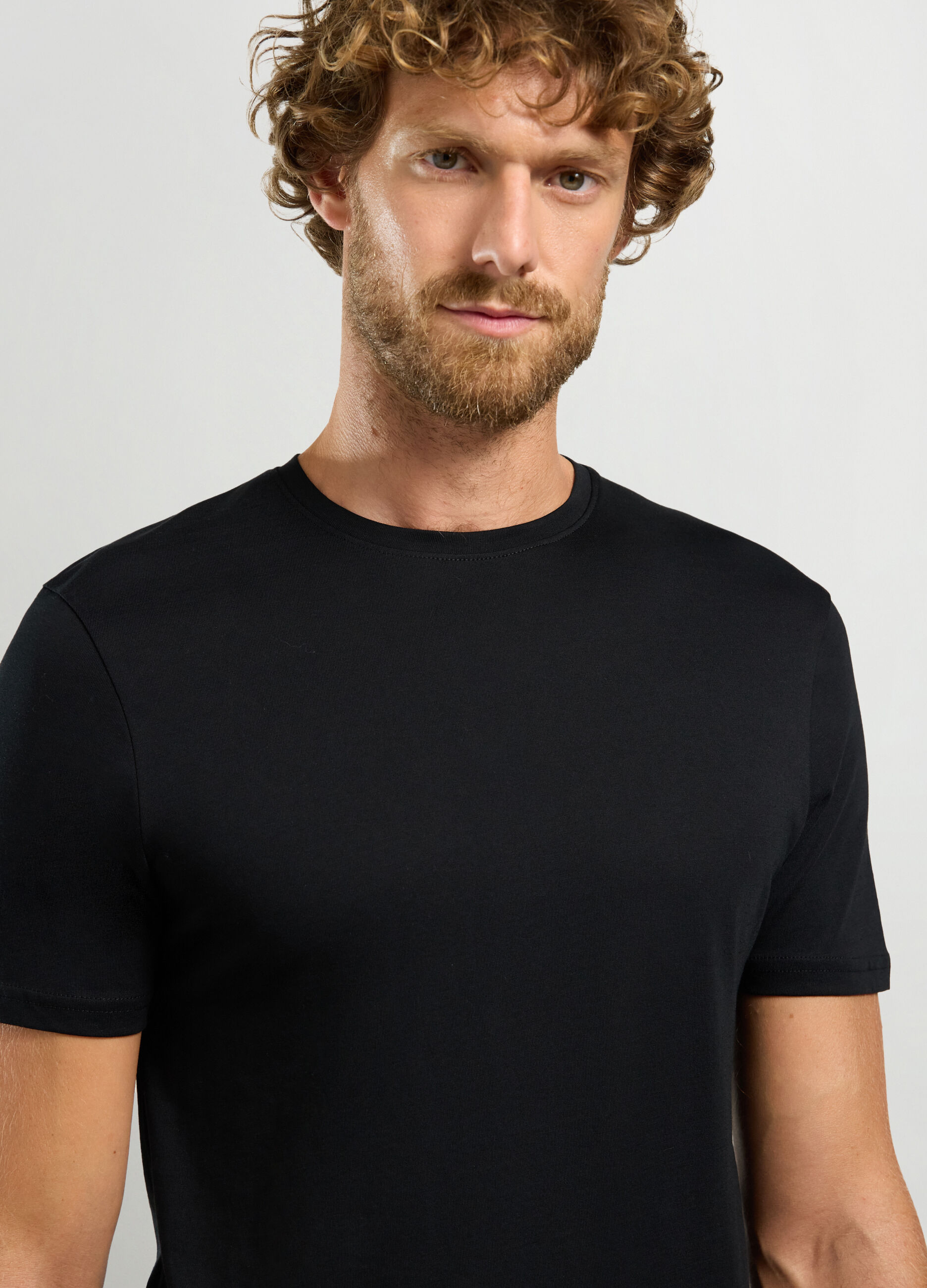 T-shirt girocollo in puro cotone uomo_2