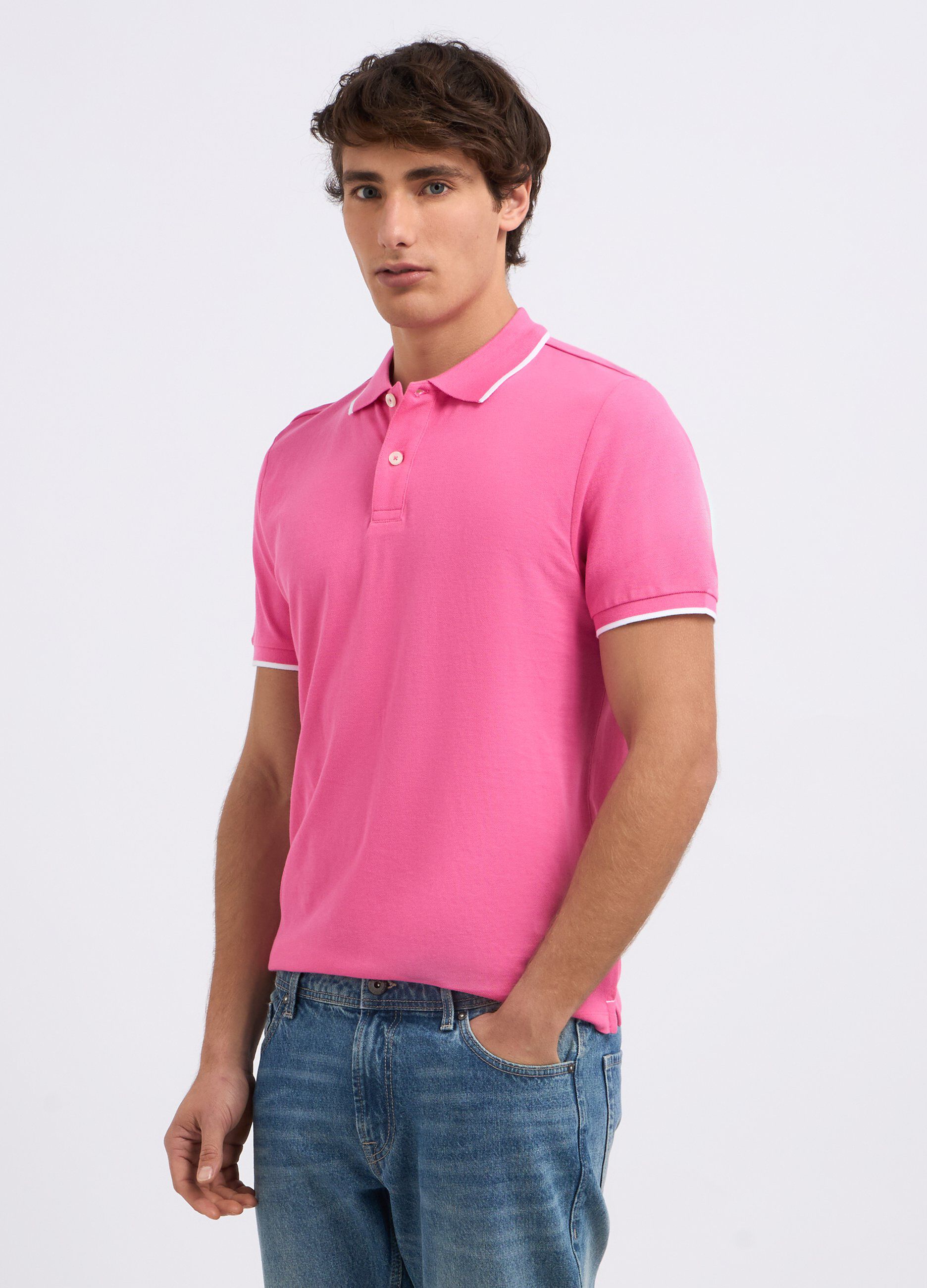 Polo in puro cotone a maniche corte uomo_0