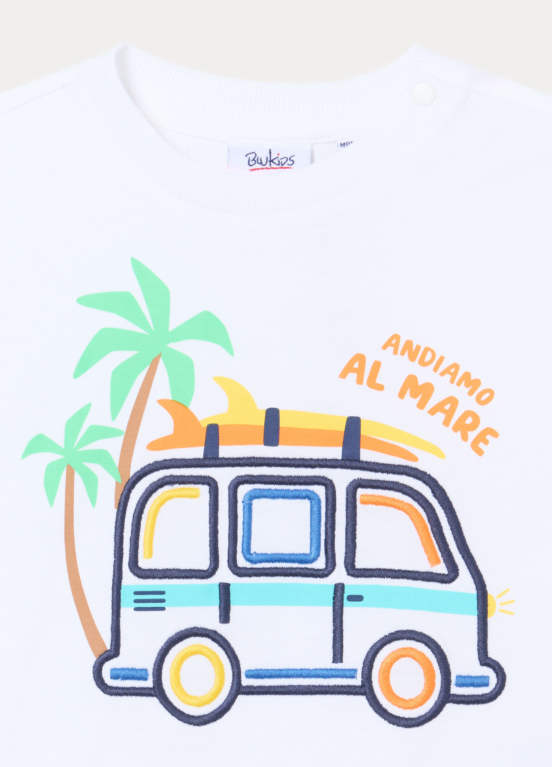T-shirt girocollo in jersey di puro cotone bimbo_2